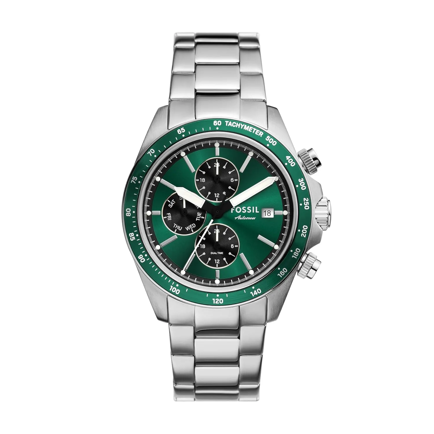 Fossil Men's Watch, Autocross Multifunction Stainless Steel Watch for Men