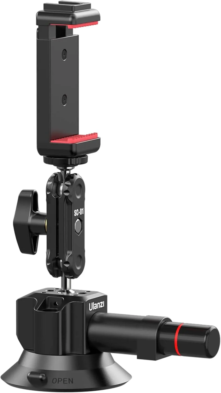 UURig SC-01 Suction Mount 3" for Vlogging Camera Car with Smartphone Clamp