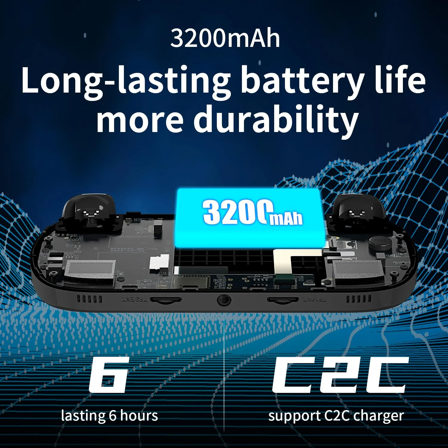 Anbernic RG40XX H Retro Handheld Game Console RG40XXH Portable Game Console 4'' IPS Screen Linux System 64G TFCard Preloaded Games 5000+ RG40XX H Supports HDMI TV Output 5G WiFi Bluetooth 4.2 Black