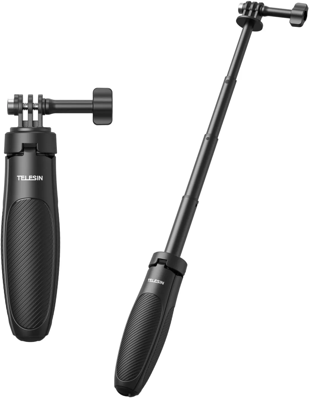 TELESIN 15.7" Mini Selfie Stick Tripod for DJI GoPro Insta360 Action Camera