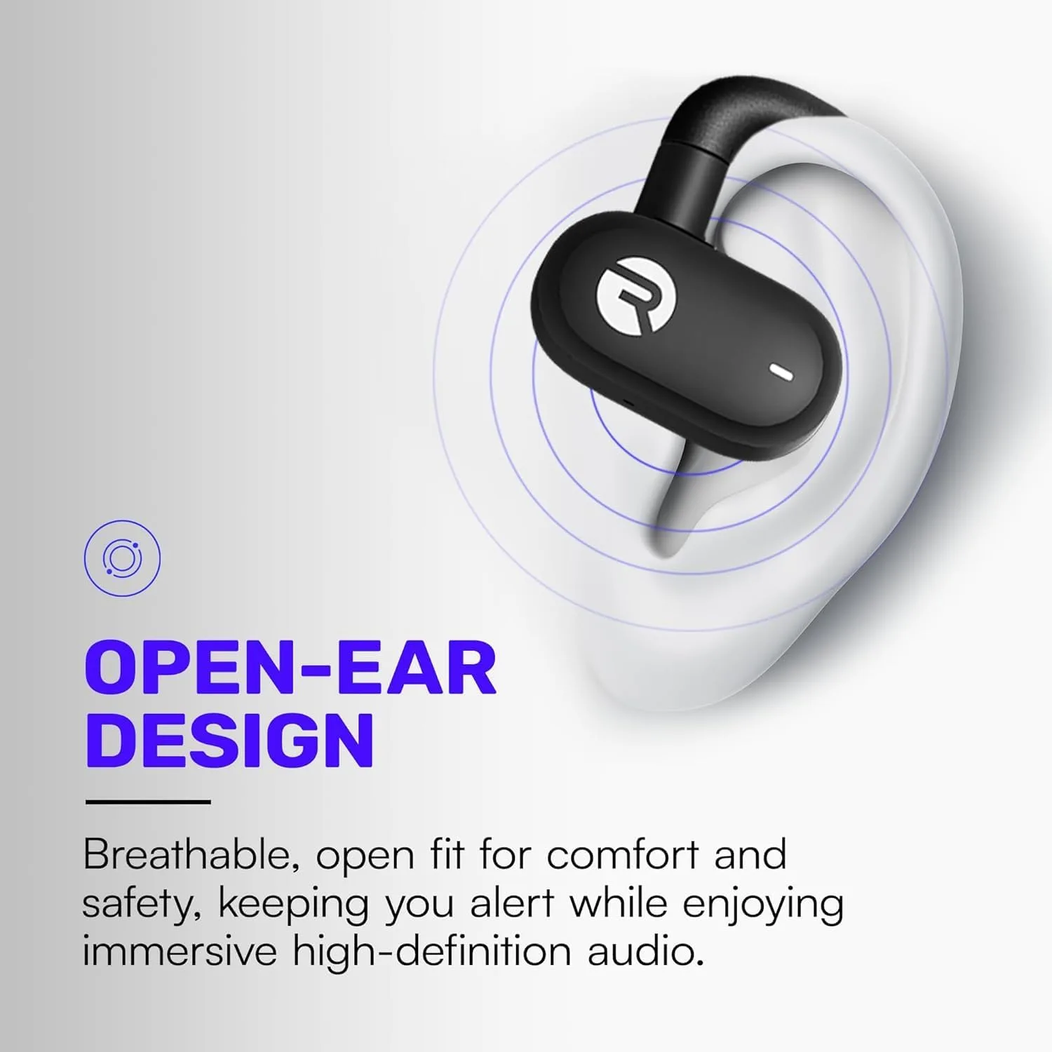 Raycon Fitness Open Ear Earbuds – Open Ear Headphones, Earbuds Wireless Bluetooth, Running Headphones, Sweat & Water-Resistant Earphones, 40 Hours Battery Life (Mint)