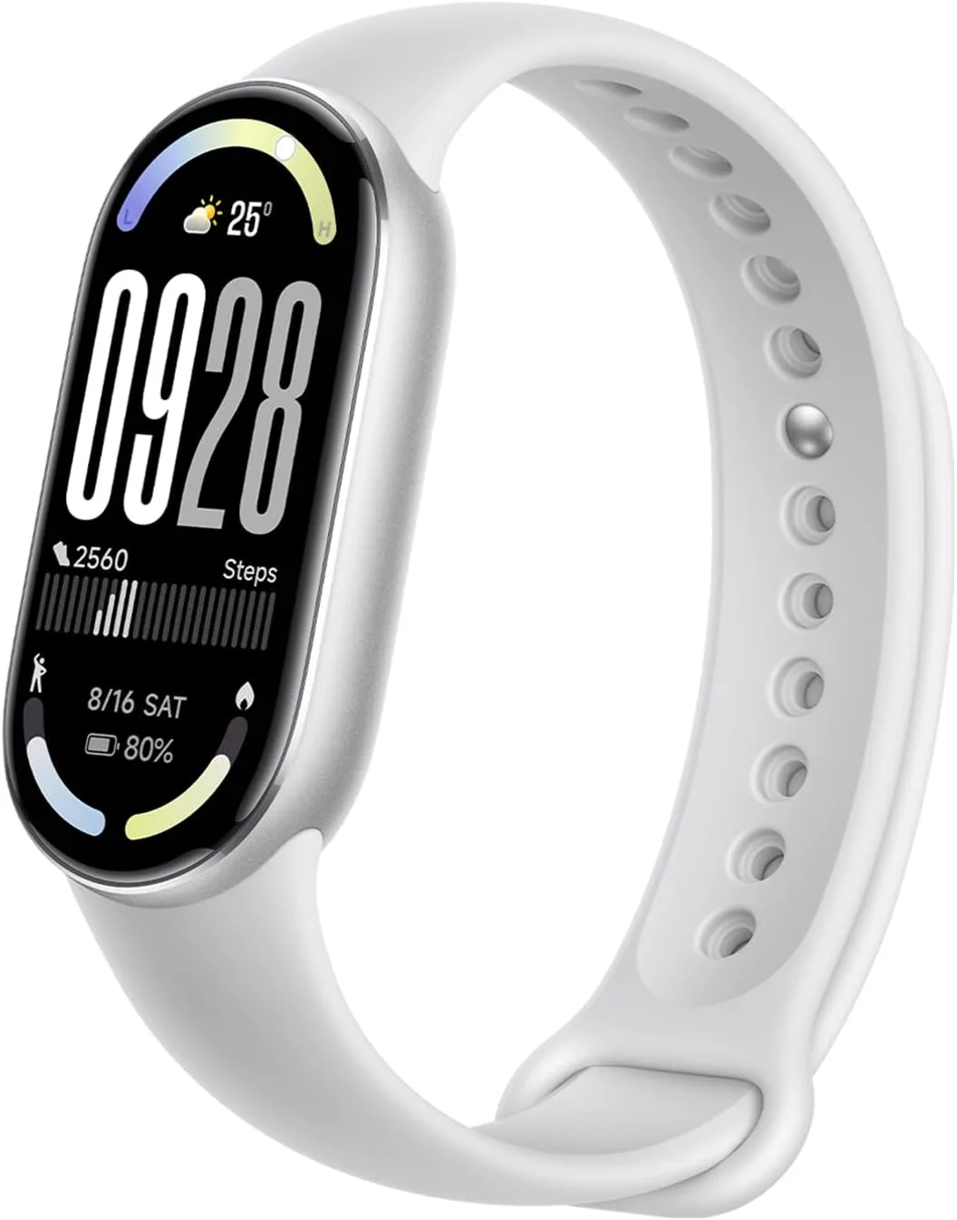 Xiaomi Mi Smart Band 10 (2025) Global Version - 1.72" AMOLED Display | 21 Days Battery Life | Touchscreen, Multi-Sport Tracker, Activity Tracker, Heart Rate Monitor | BT5.4 - (Glacier Silver)