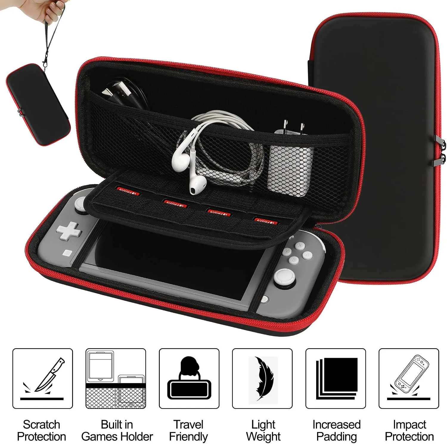 Switch Lite Case 16-in-1 Accessories Bundle for Nintendo Switch Lite (2019)