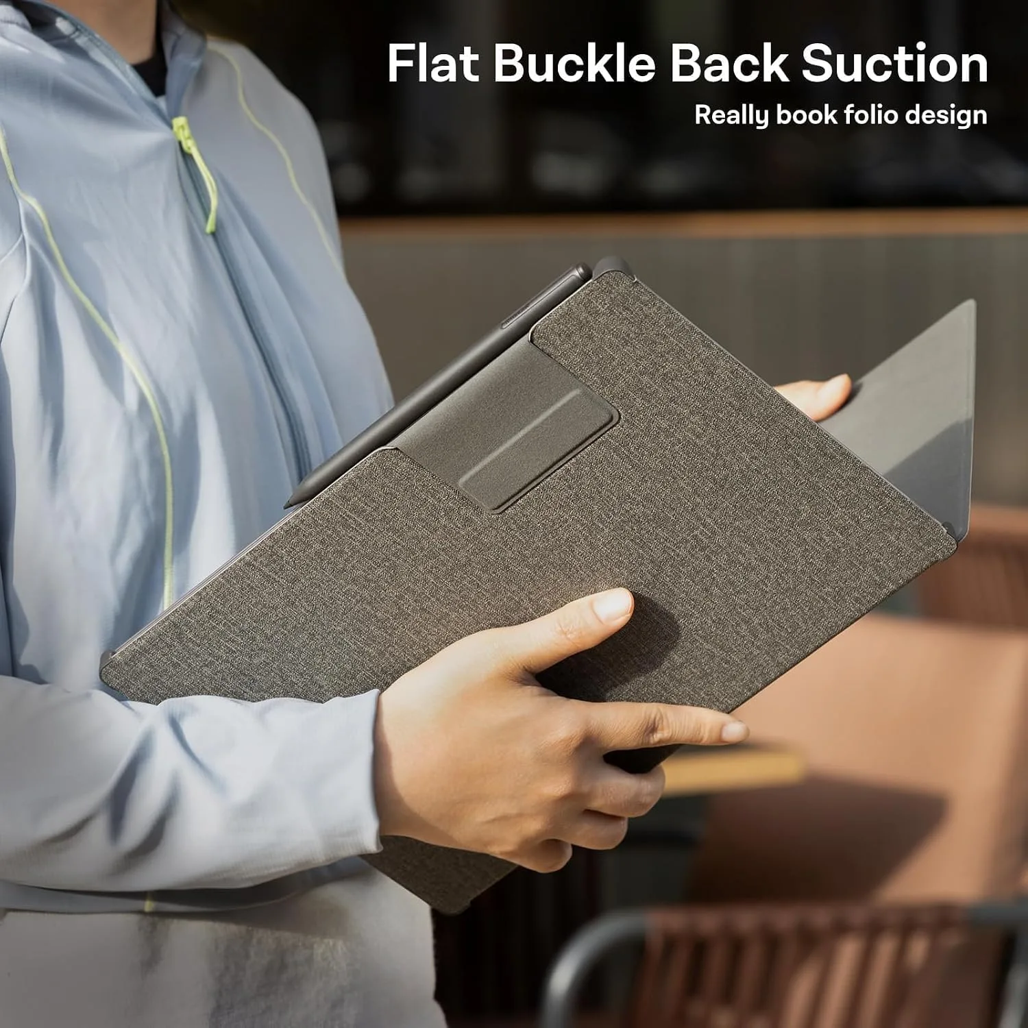 CoBak Premium Magnetic Case for Remarkable Paper Pro 2024 Released 11.8 inch, PU Leather Smart Auto Sleep/Wake Book Folio Cover with Corner Protection and Pen Holder Strap, Gray