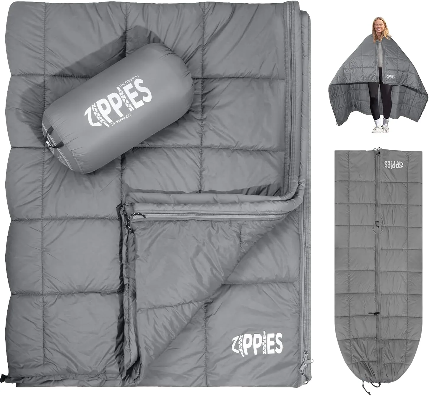 ZIPPIES 3M Thinsulate Insulation Puffy Camping Blanket for Cold Weather