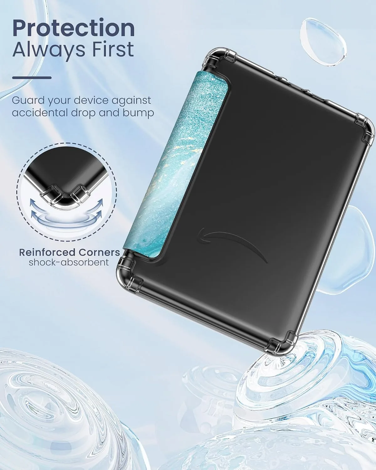 MoKo Case for Kindle Paperwhite 12th Gen & Colorsoft 2024, Gilding Texture