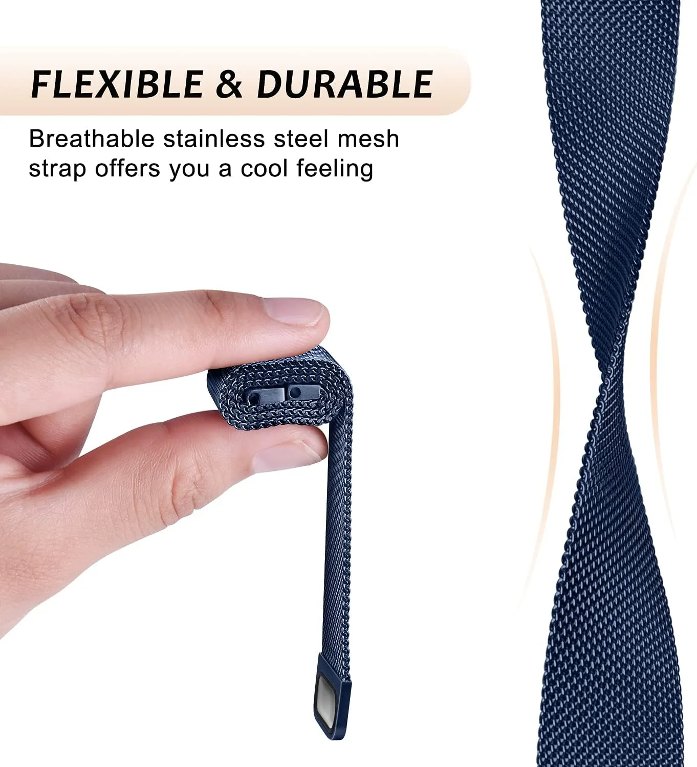 Watch Bands 20mm 22mm Quick Release Watch Strap, Stainless Steel Mesh Replacement Strap for Women Men