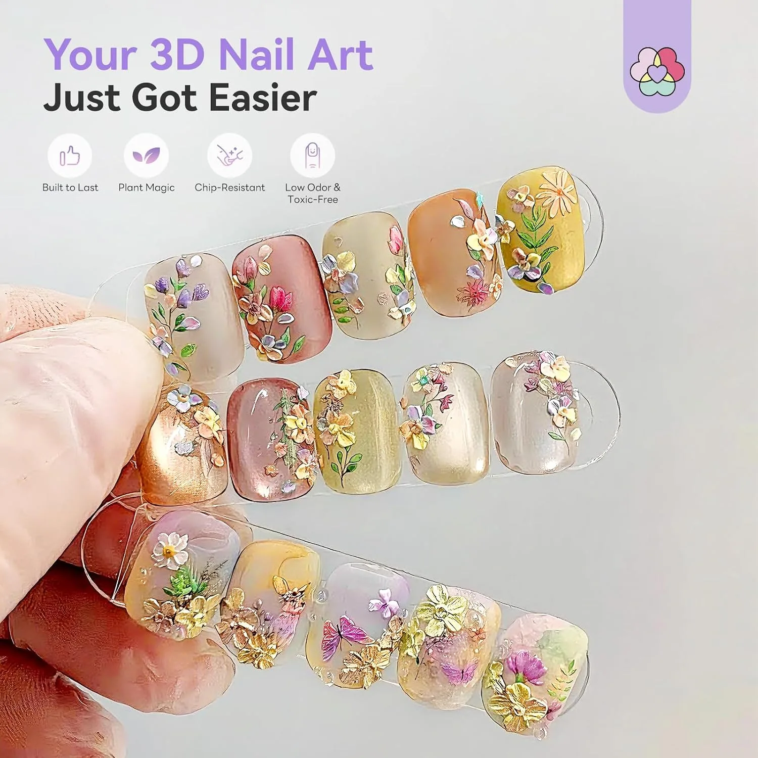 SAVILAND 3D Sculpting Gel for Nail Art 12 Colors No Wipe Painting