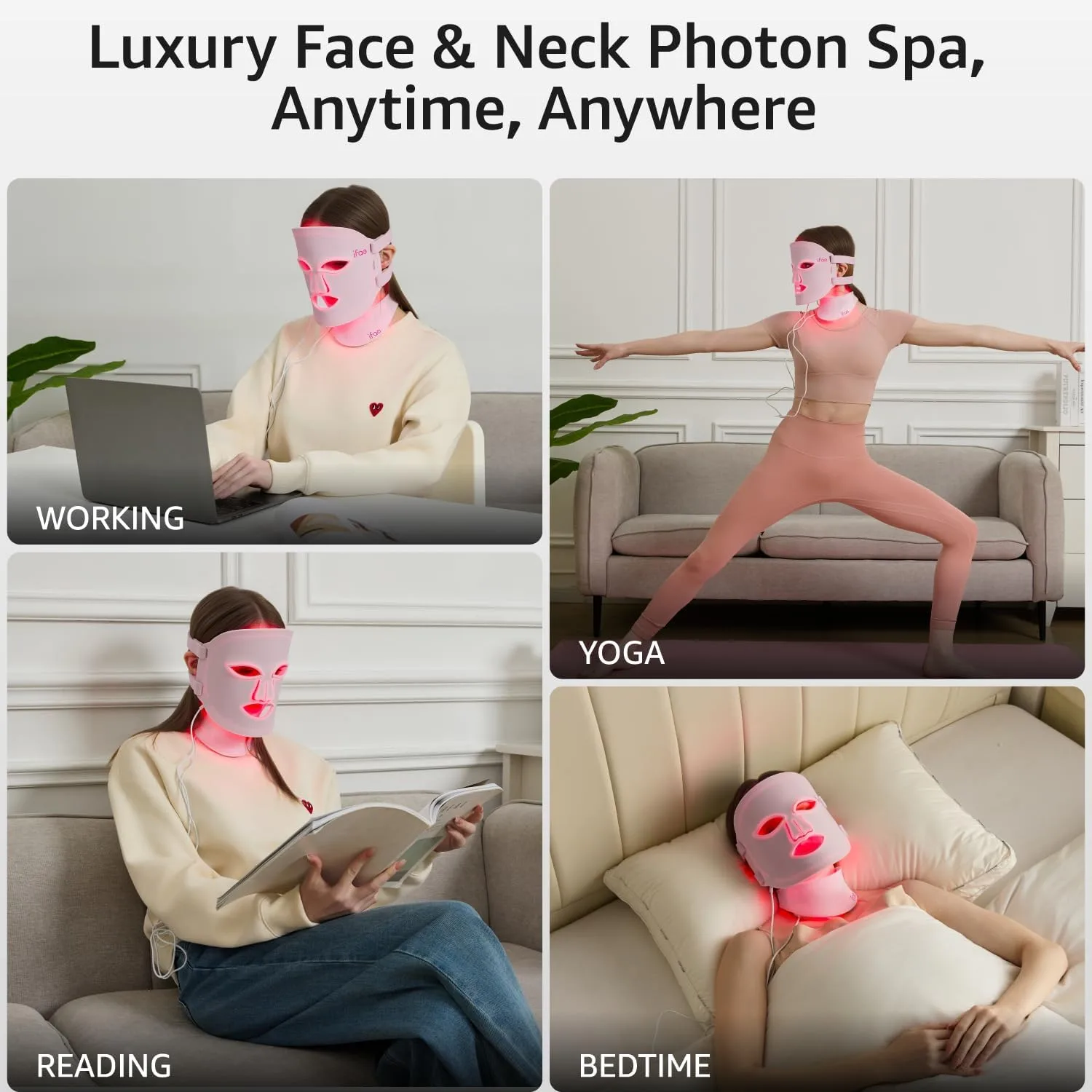 Red Light Therapy Mask for Face and Neck with 396 LEDs