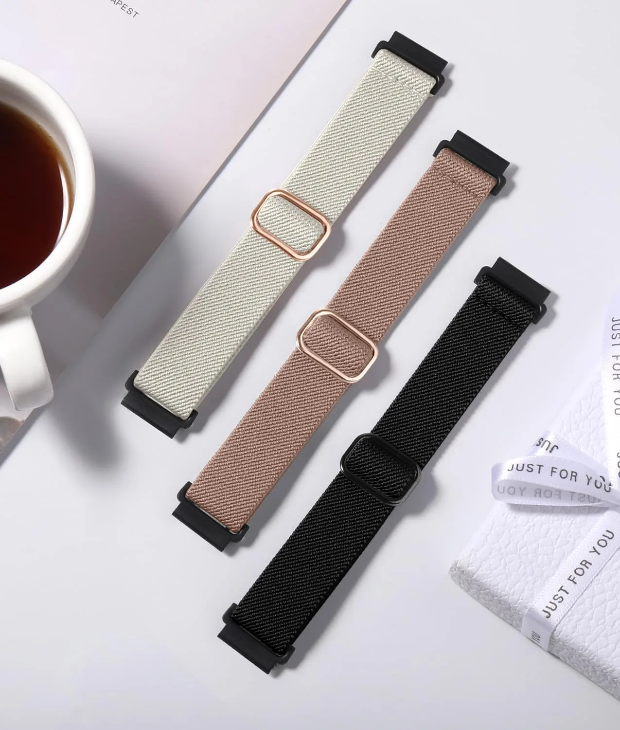 Lerobo Elastic Bands Compatible with Samsung Galaxy Watch 7/6/5/4 40mm 44mm/for Galaxy Watch 6 Classic 43mm 47mm/Watch 4 Classic Band 42mm 46mm/Active 2,3 Pack 20mm Adjustable Breathable Sport Band
