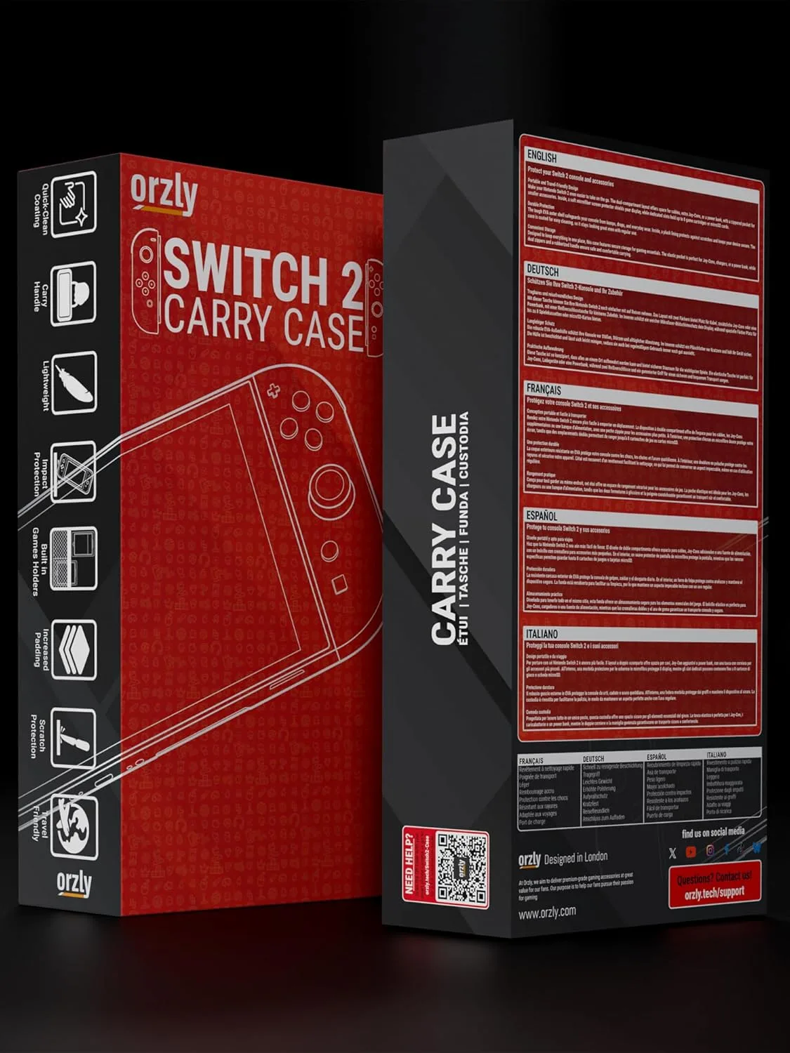 Orzly Carrying Case for Nintendo Switch 2 2025 Console with Screen Padding