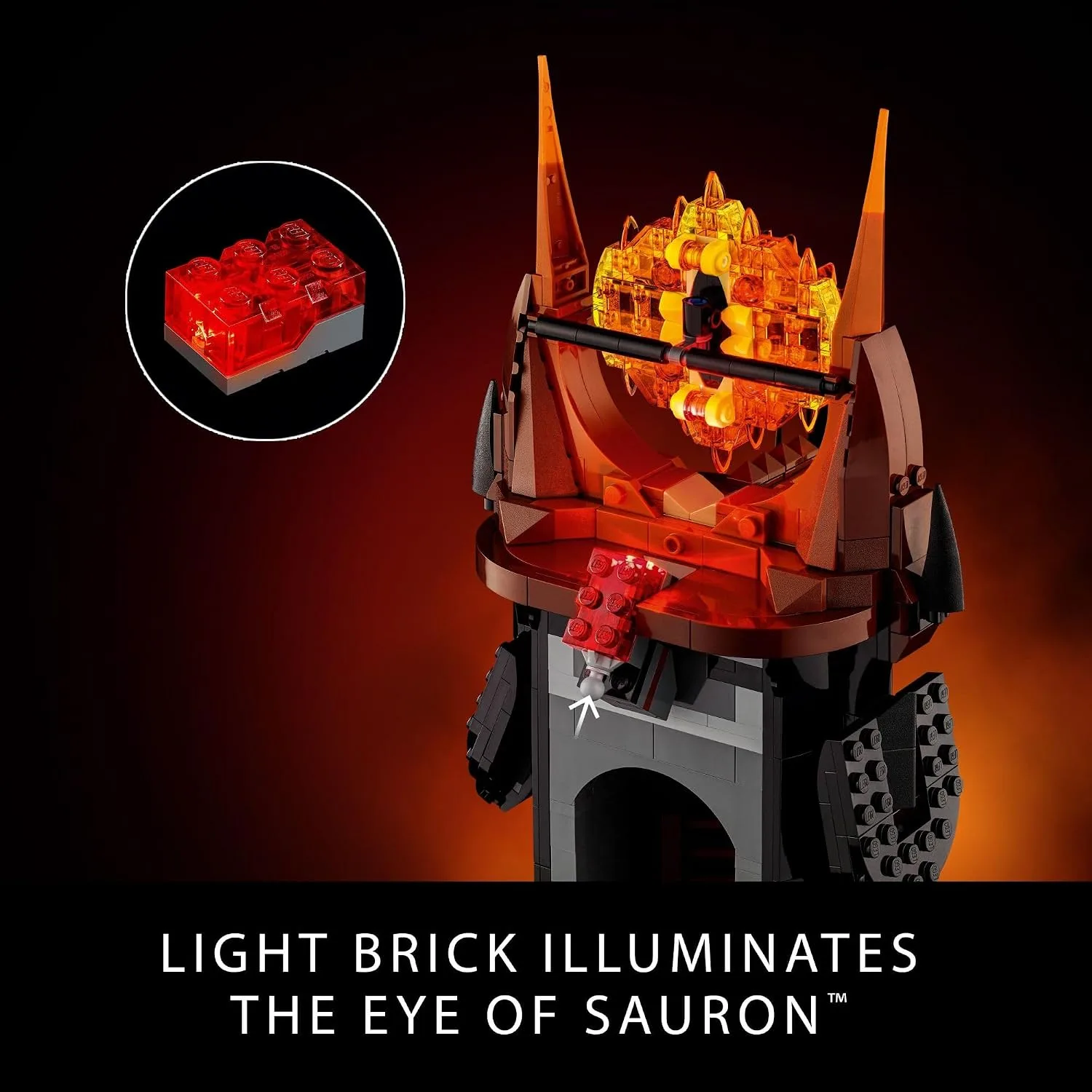 LEGO Icons The Lord of the Rings: Barad-dûr Building Set for Adults - The Lord of the Rings Collectible for Fans - Includes 10 Minifigures - Gift for Men and Women - 10333