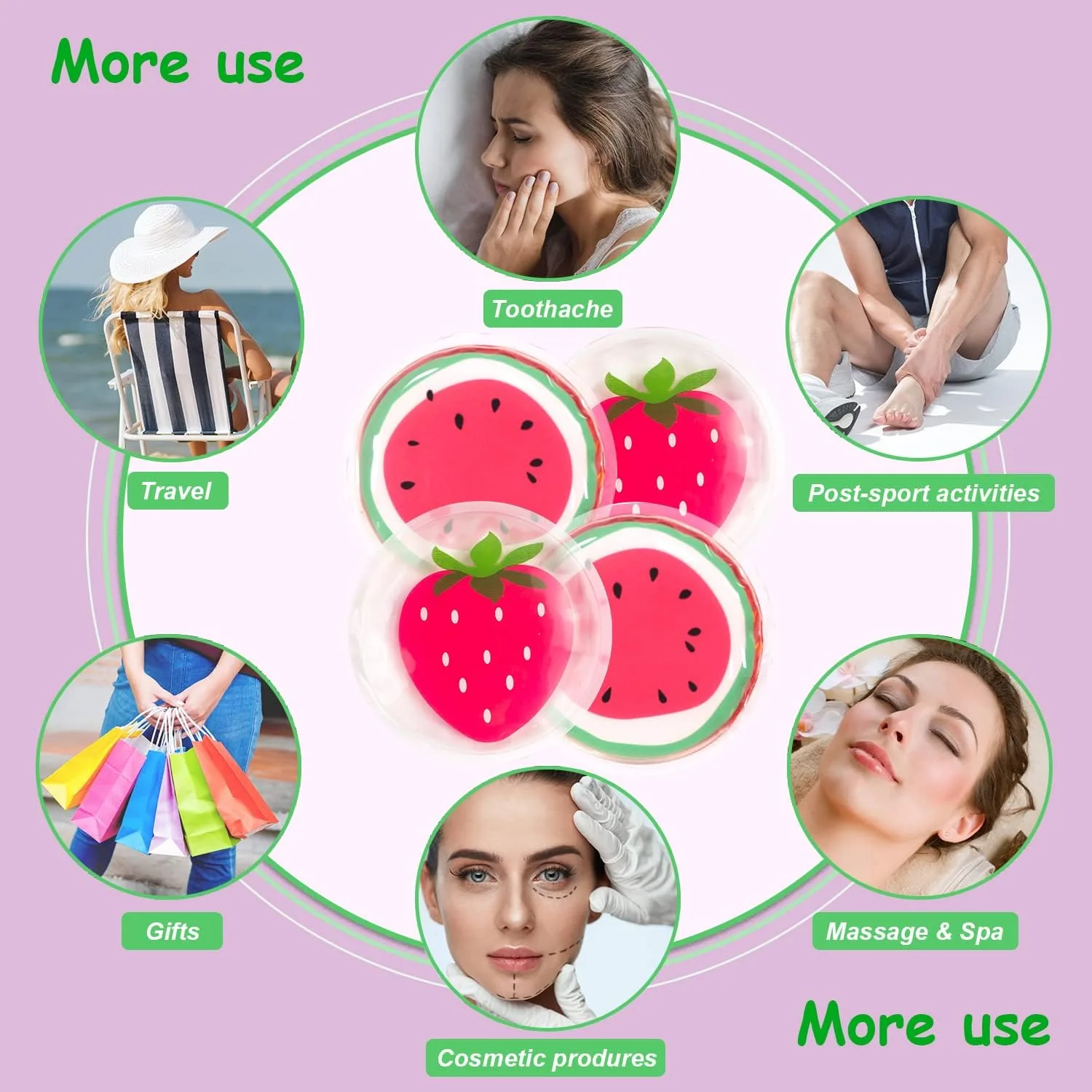 Hot and Cold Eye Pads, Reusable Eye Patches