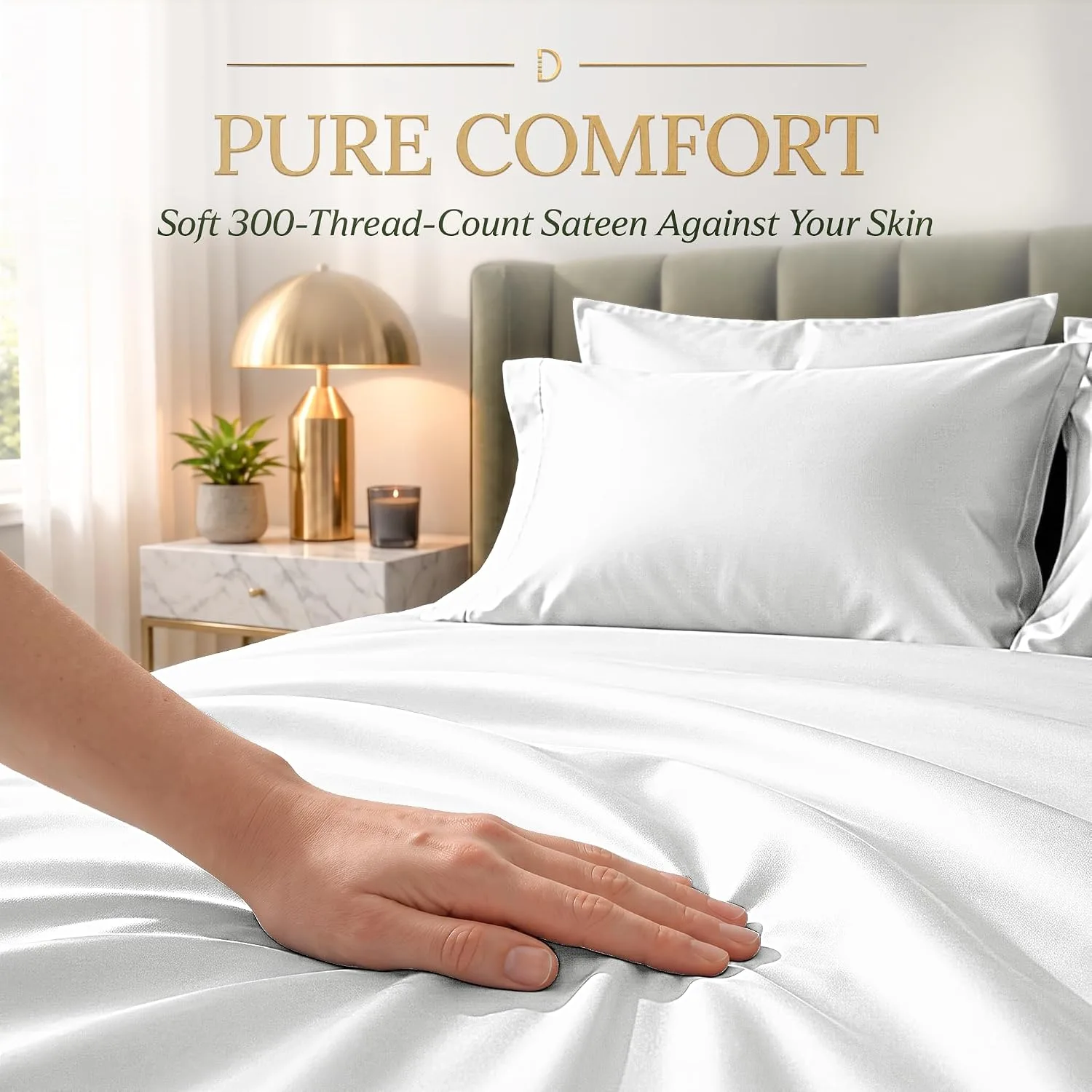 DECOLURE 100% Viscose from Bamboo Sheets King Size | 6 Pc Cooling Bed Set