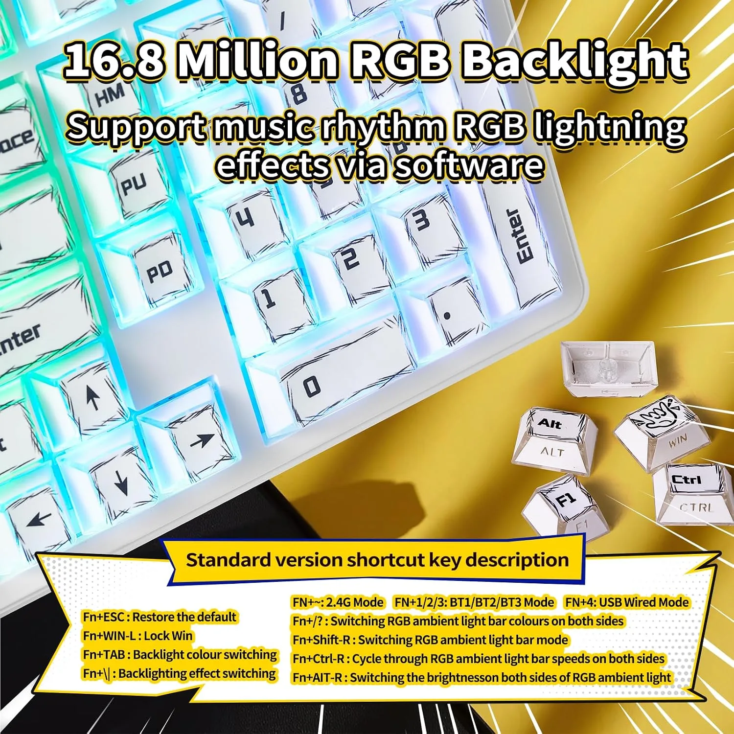 LEOBOG X Aula Wireless Mechanical Keyboard 8000mAh Creamy Gaming Keyboards