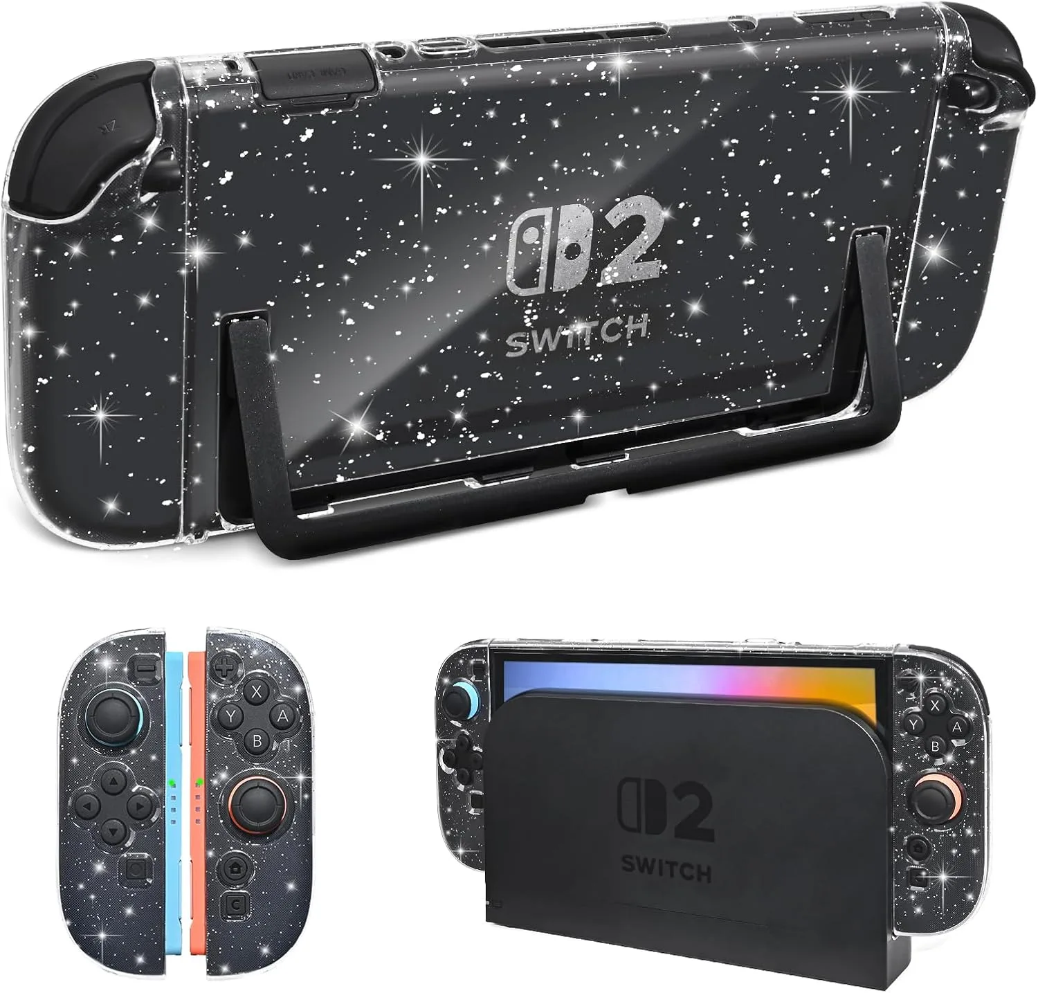 Funda protectora DLseego para Nintendo Switch 2 7.9 pulgadas 2025 cristal con brillo