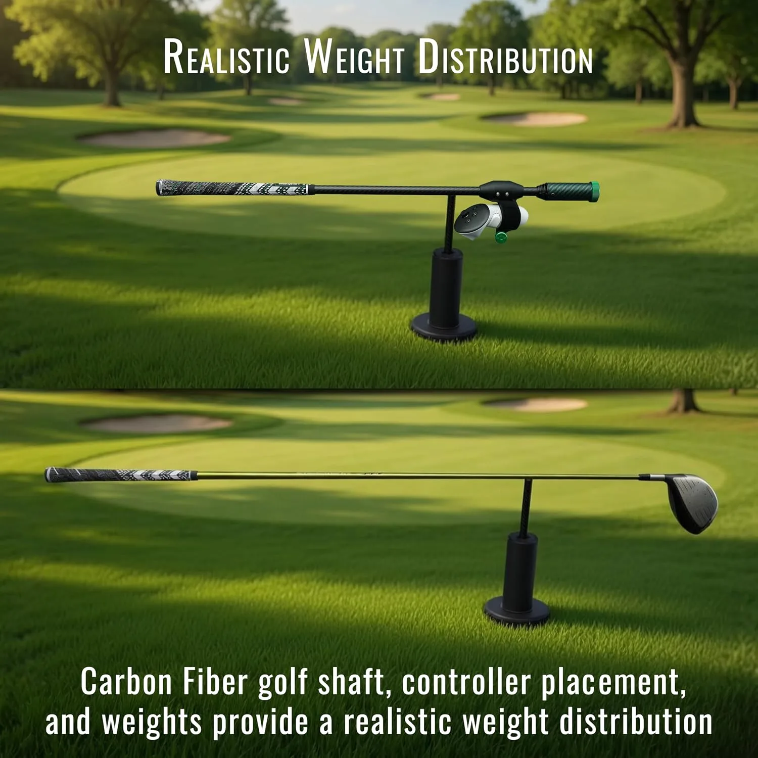 DeadEyeVR - DriVR Elite - Golf Club for Quest - Realistic VR Golf Simulator Handle - Weighted VR Golf Club Grip for Enhanced Play