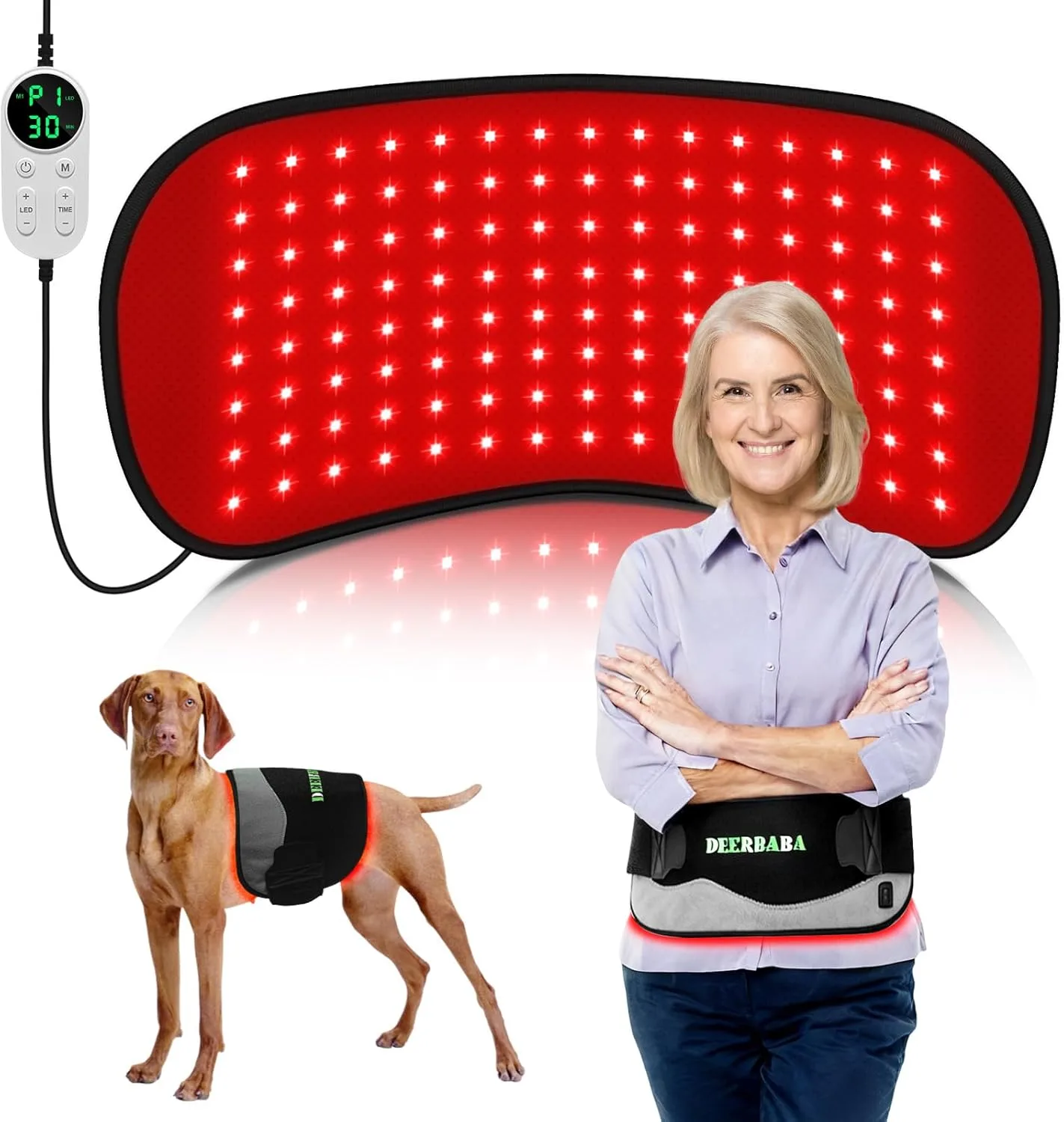 Red-Light-Therapy-for-Body,FSA Eligible HSA 2026 Upgraded | 4 Modes 5 Stage Power Medical-Grade TPU Mat for Body Pain Relief,20"x 9"Dual Wavelength Infrared Red Light Blanket LEDs