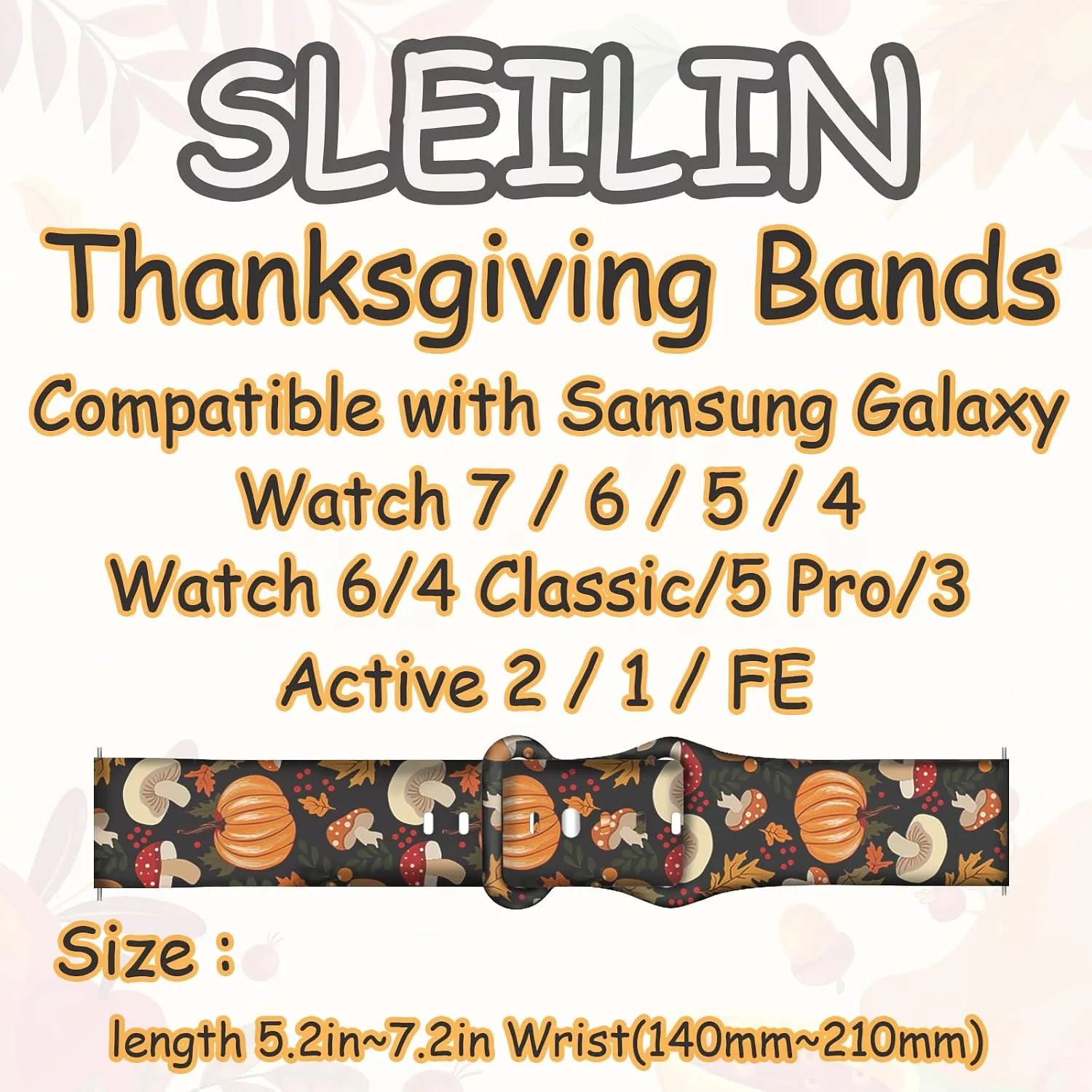 Christmas Halloween Bands Compatible with Samsung Galaxy Watch 7 Band 6 5 4 Active 2 FE 40mm 44mm/Watch 6/4 Classic/5 Pro/3, 20mm Holiday Replacement Strap Band for Samsung Watch Bands Women