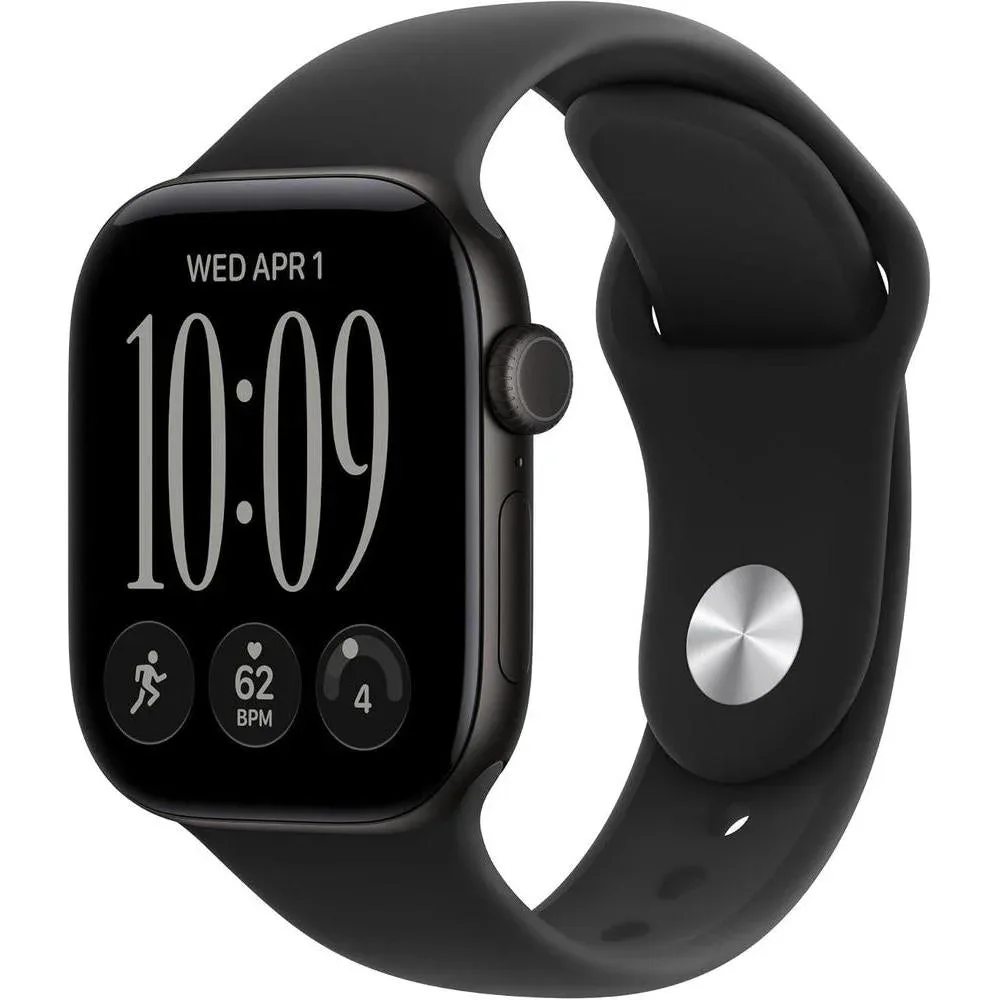 Apple Watch Series 12 42mm GPS - Black Aluminum Case with Black Sport Band
