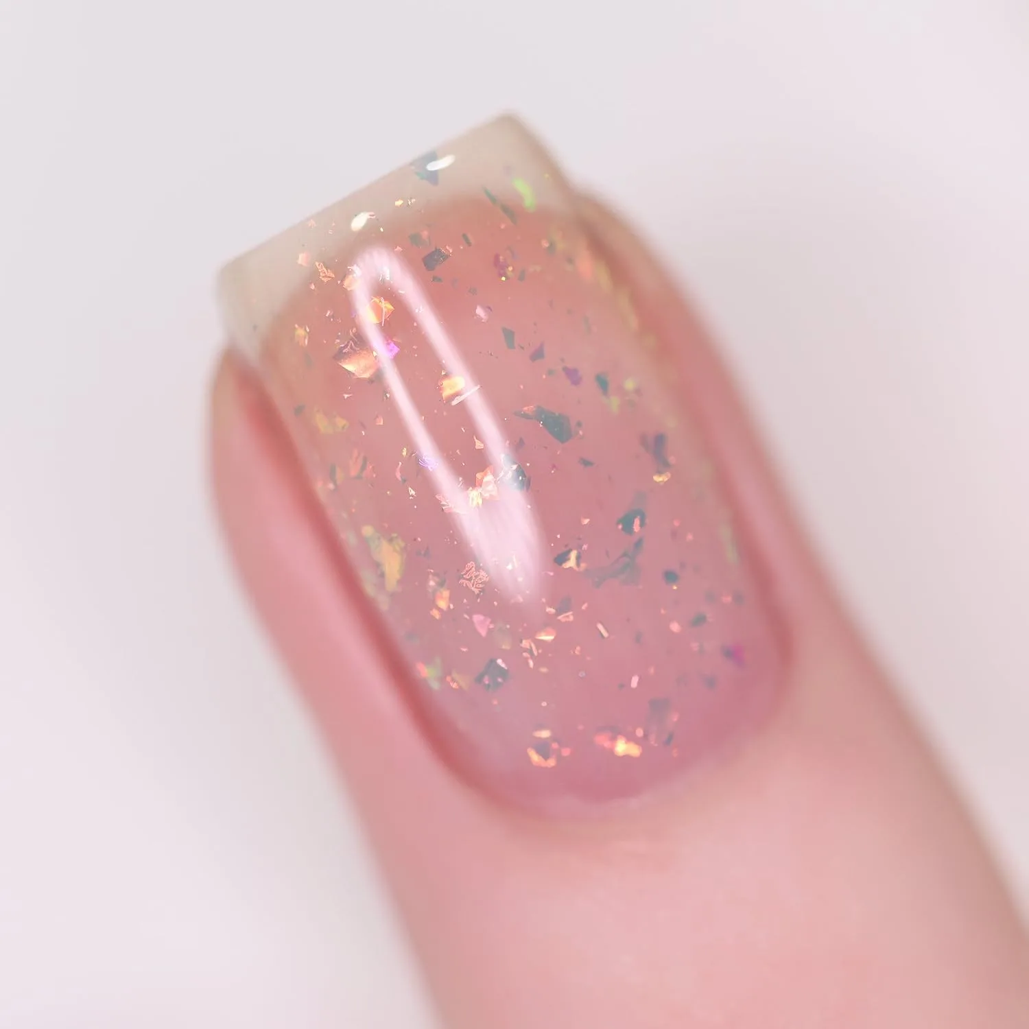 ILNP Encore - Glowing Orange, Green Color Shifting Iridescent Flakie Topper Nail Polish
