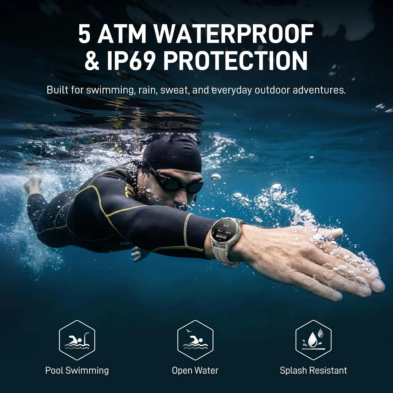 KOSPET ORB 2 Rugged Smart Watch, 5 ATM & IP69 Waterproof, Dual-Band GPS