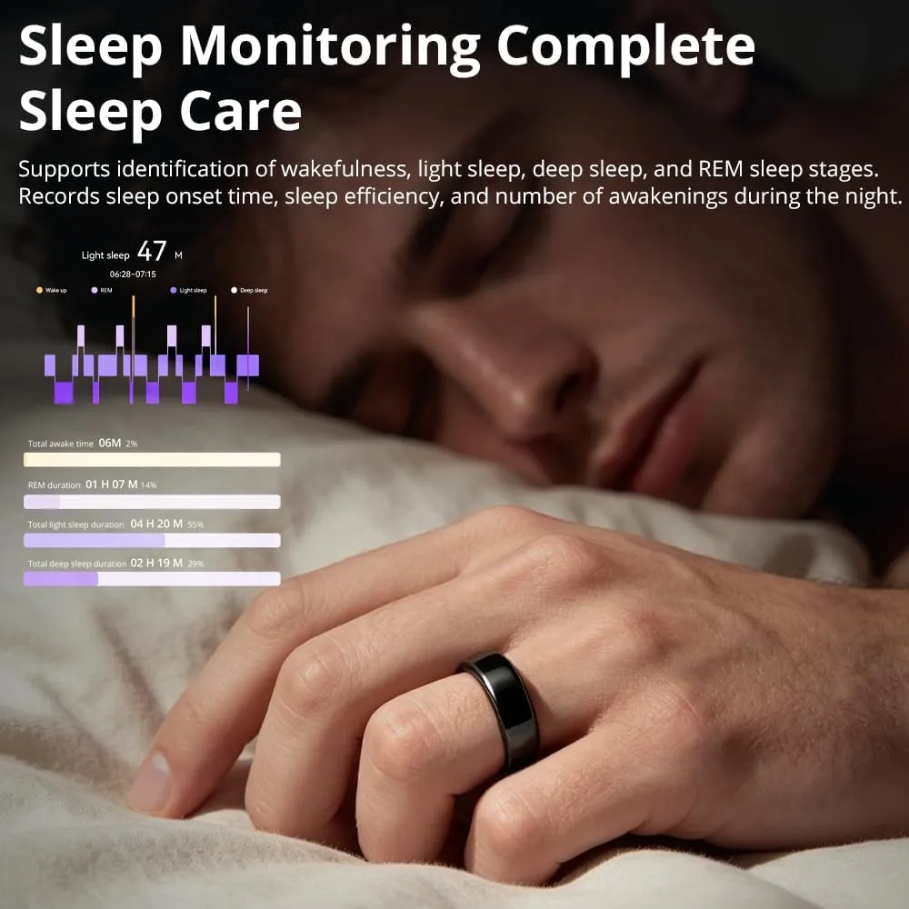 COLMI Ring 2 Pro Titanium Smart Ring, AI Health, Sleep & Fitness Ring.