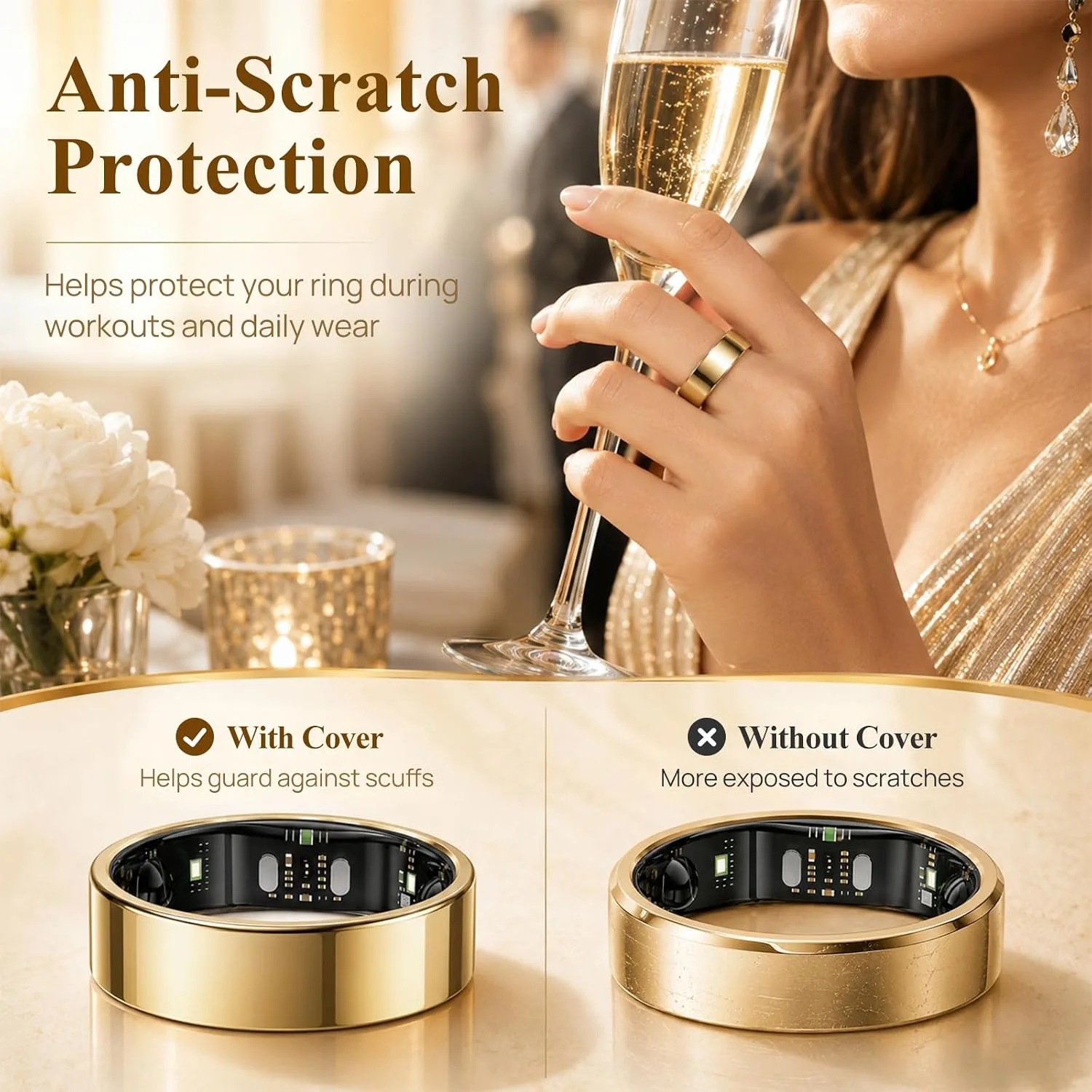 3 Pack Ring Cover Compatible with RingConn Gen 3/ Gen 2/ Gen 2 Air