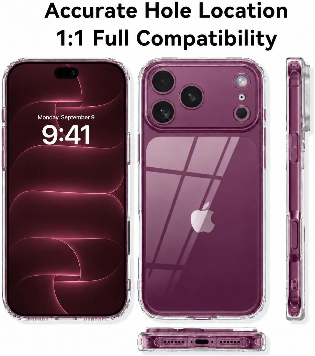 YINLAI Case for iPhone 18 Pro Max / 17 Pro Max 6.9-Inch,Crystal Clear