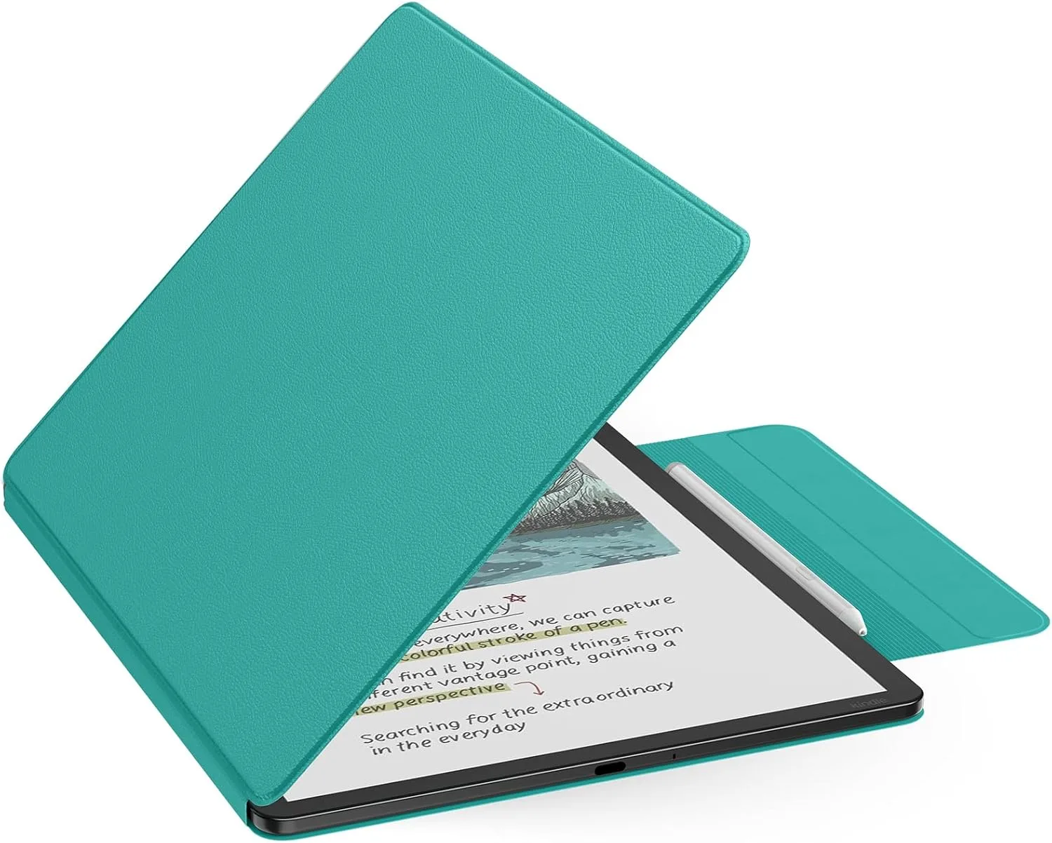 MoKo Magnetic Case for 11" Kindle Scribe 3rd & Colorsoft 1st, Jade Green