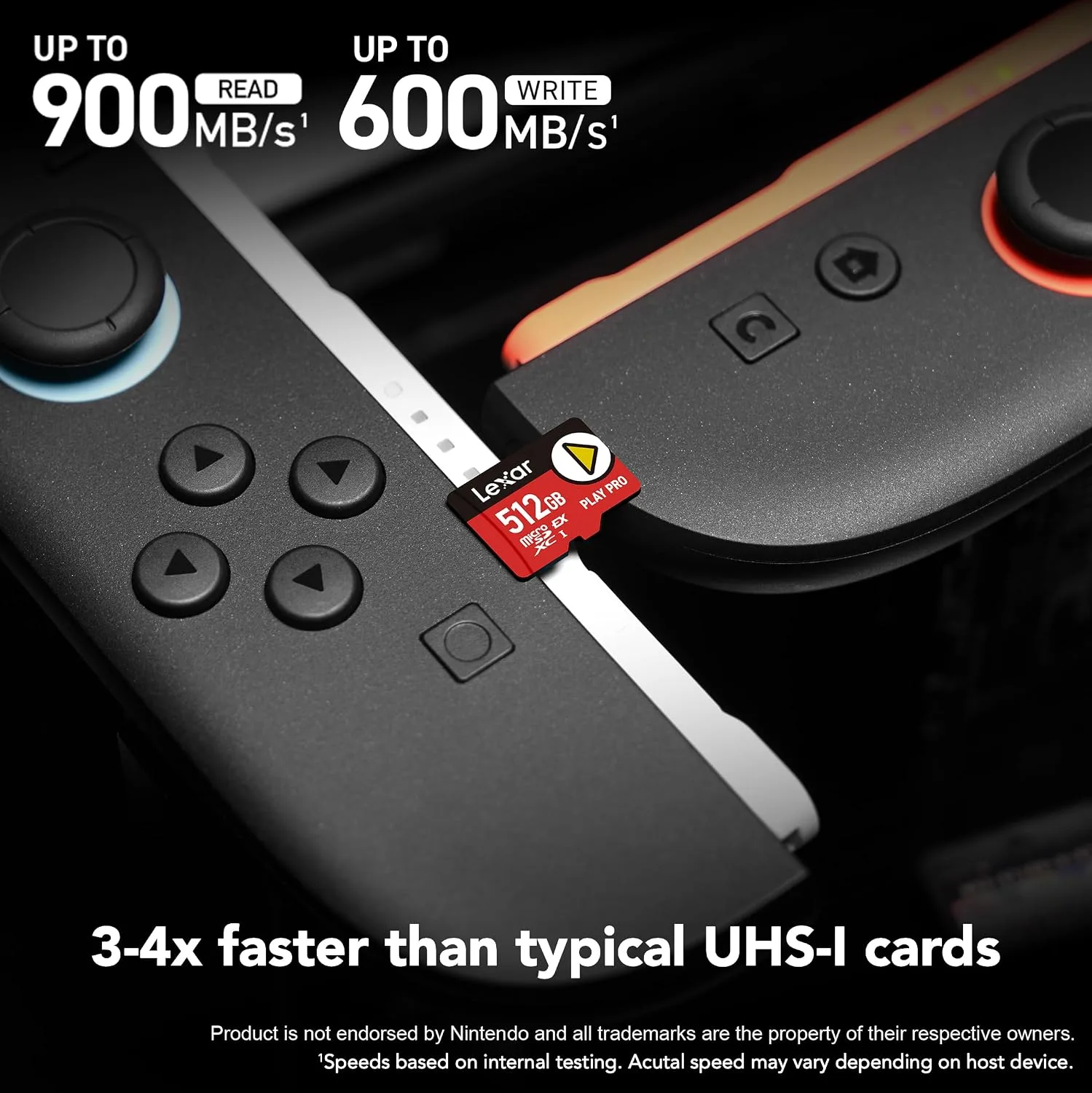 Lexar 512GB Play PRO Micro SD Express Card, 900MB/s Read, 4K, V30, UHS-I