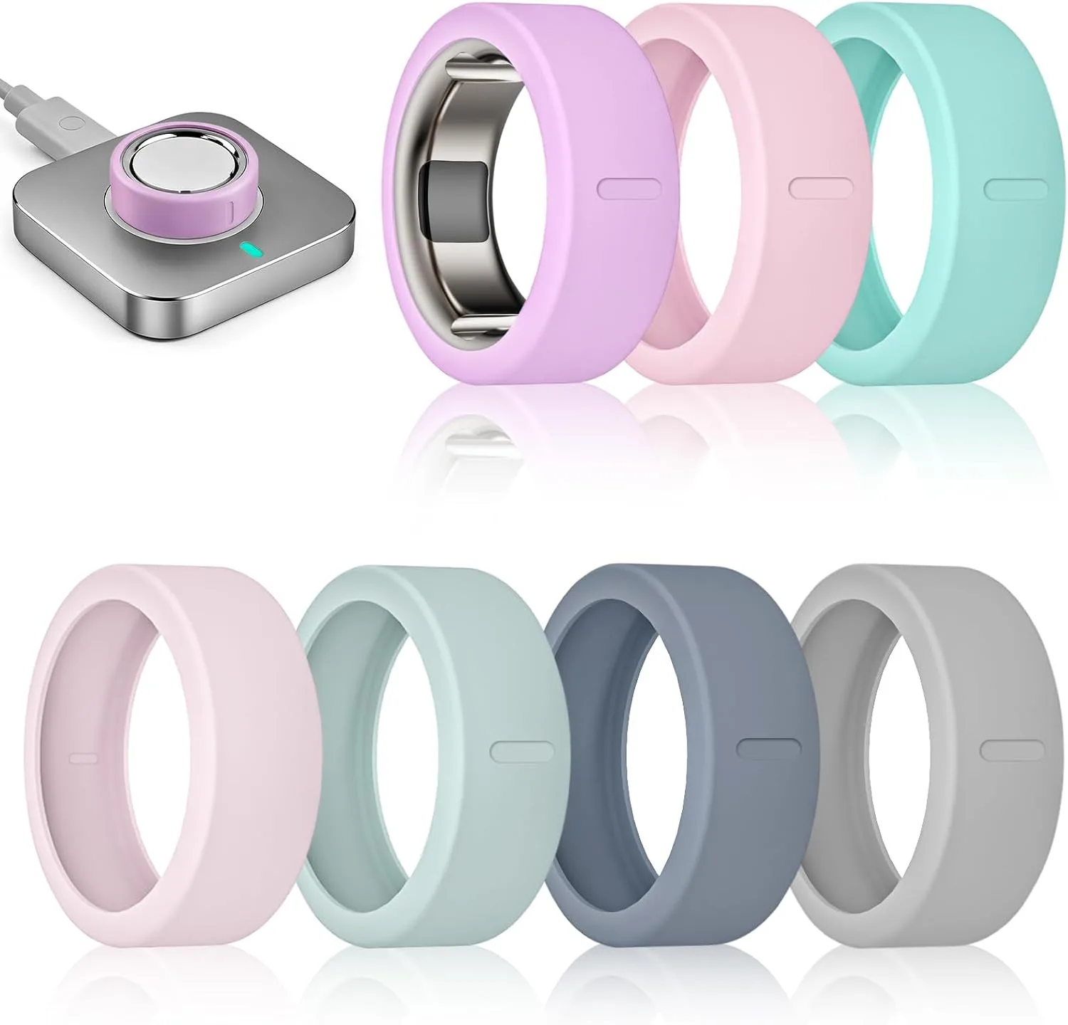 7 Pack Ring Cover Compatible with Oura Ring Gen 4/4 Ceramic/Oura Gen 3