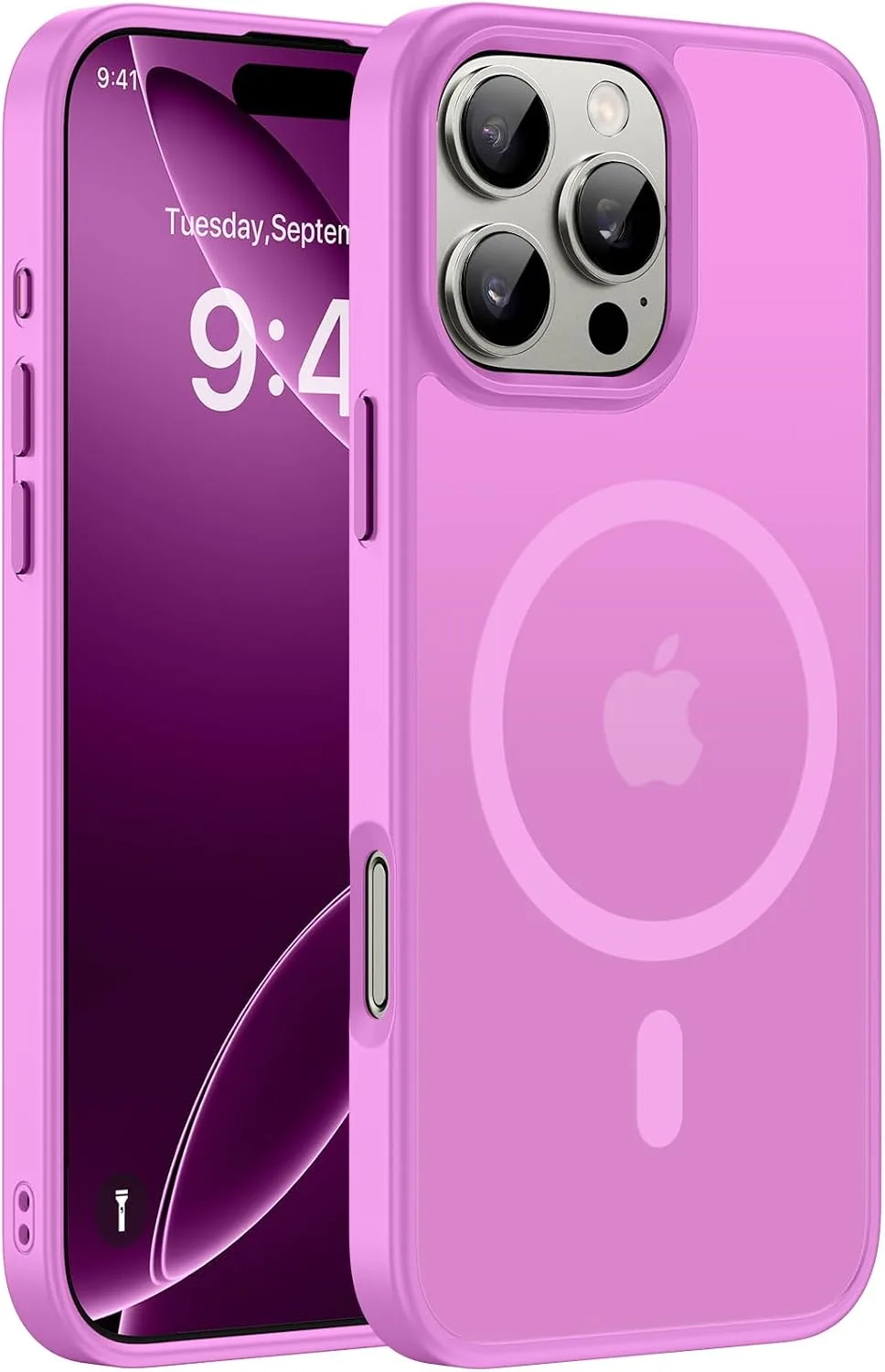 Miracase Magnetic for iPhone 16 Pro Max Case, 6.9 inch, Slim, Lilac Pink