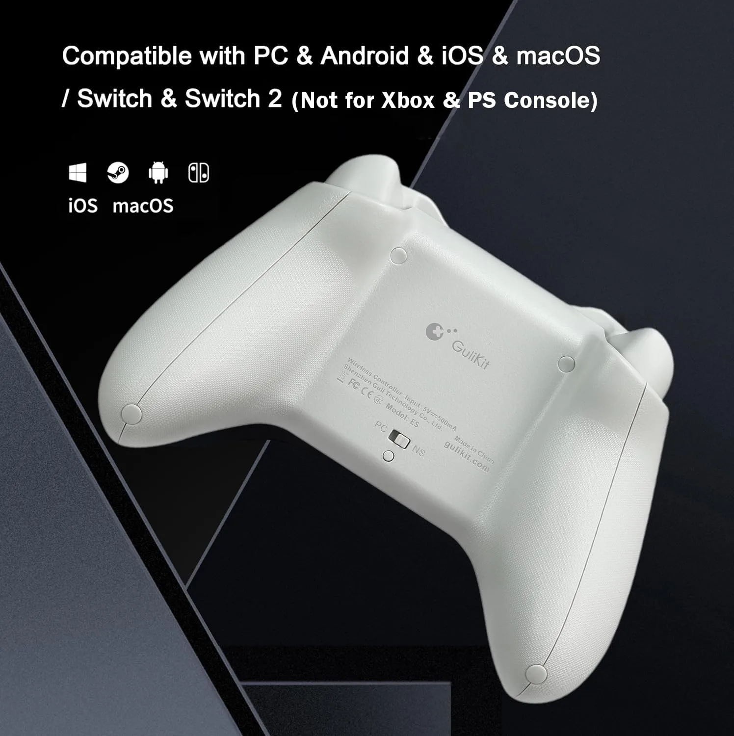 GuliKit ES Wireless PC Controller –3.25ms Low Latency,Hall Effect Joysticks
