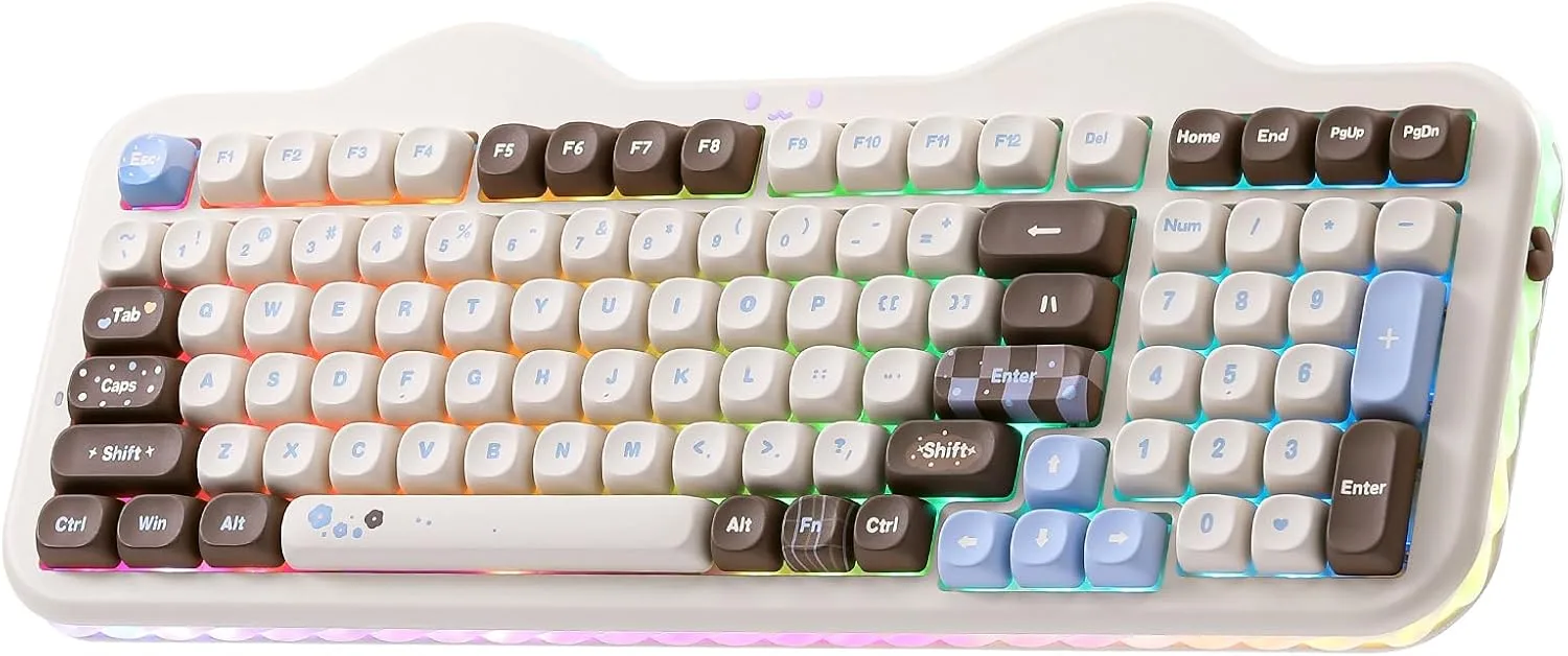 Teclado Gamer Yunzii C98 Wireless Mecánico Choco Candy Switch