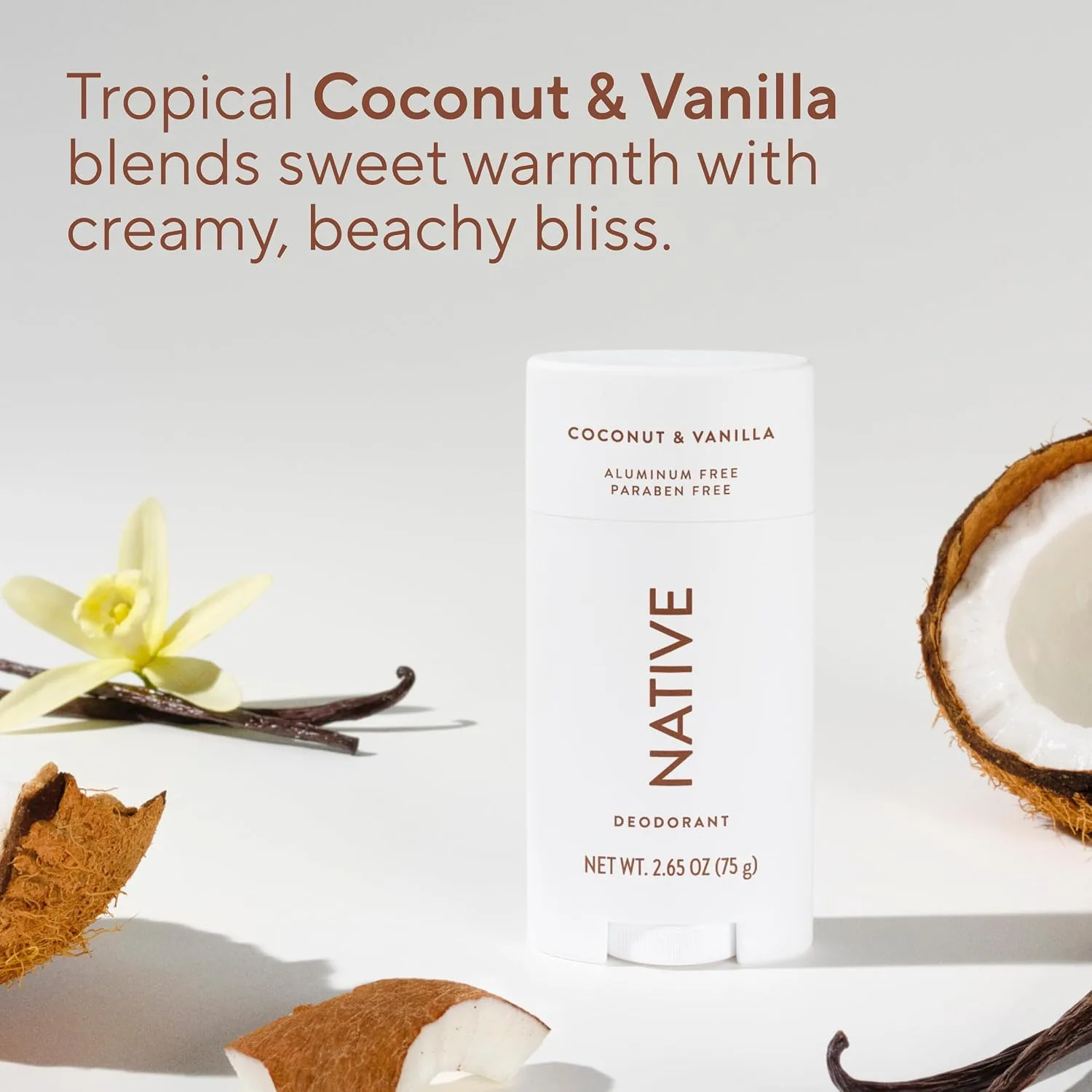 Native Deodorant Contains Naturally Derived Ingredients, 72 Hour Odor Control, Deodorant for Women and Men, Aluminum Free, Coconut & Vanilla, 2.65 Ounce (Pack of 12)