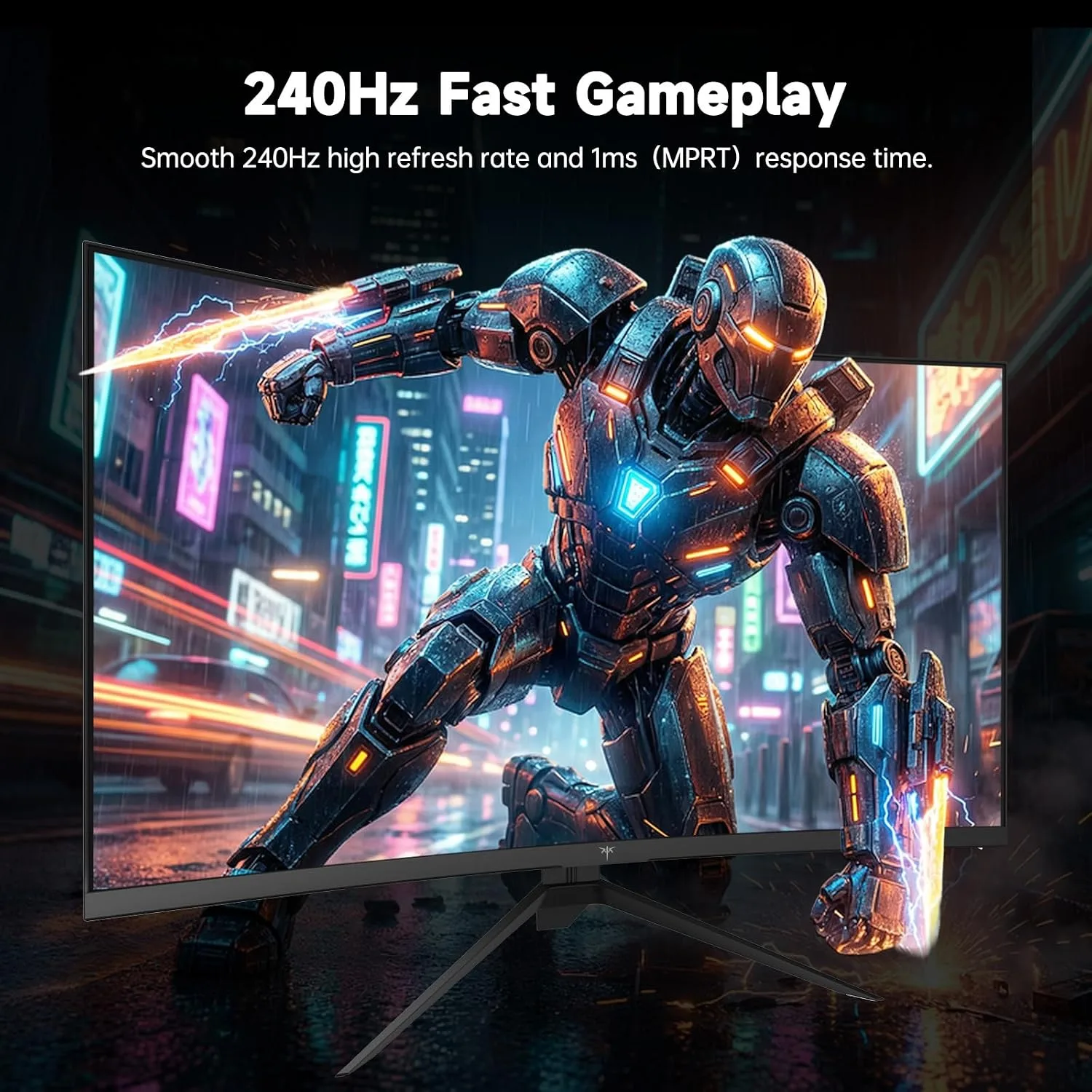KTC 27 Inch 240Hz Curved Gaming Monitor, QHD 1440P 1000R Monitor, H27S25E