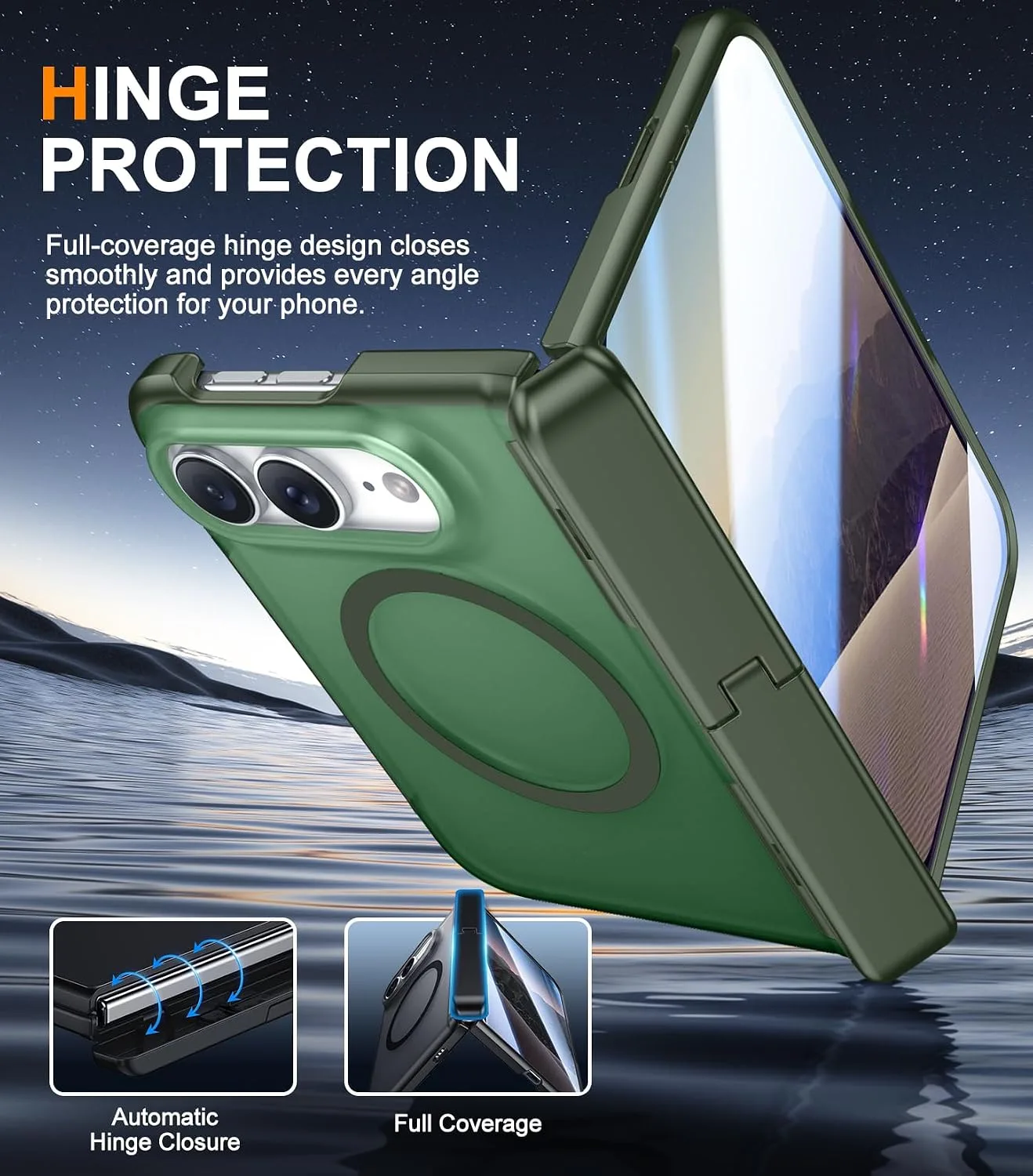 SPIDERCASE Magnetic for iPhone Duo Case, with Stand,Green