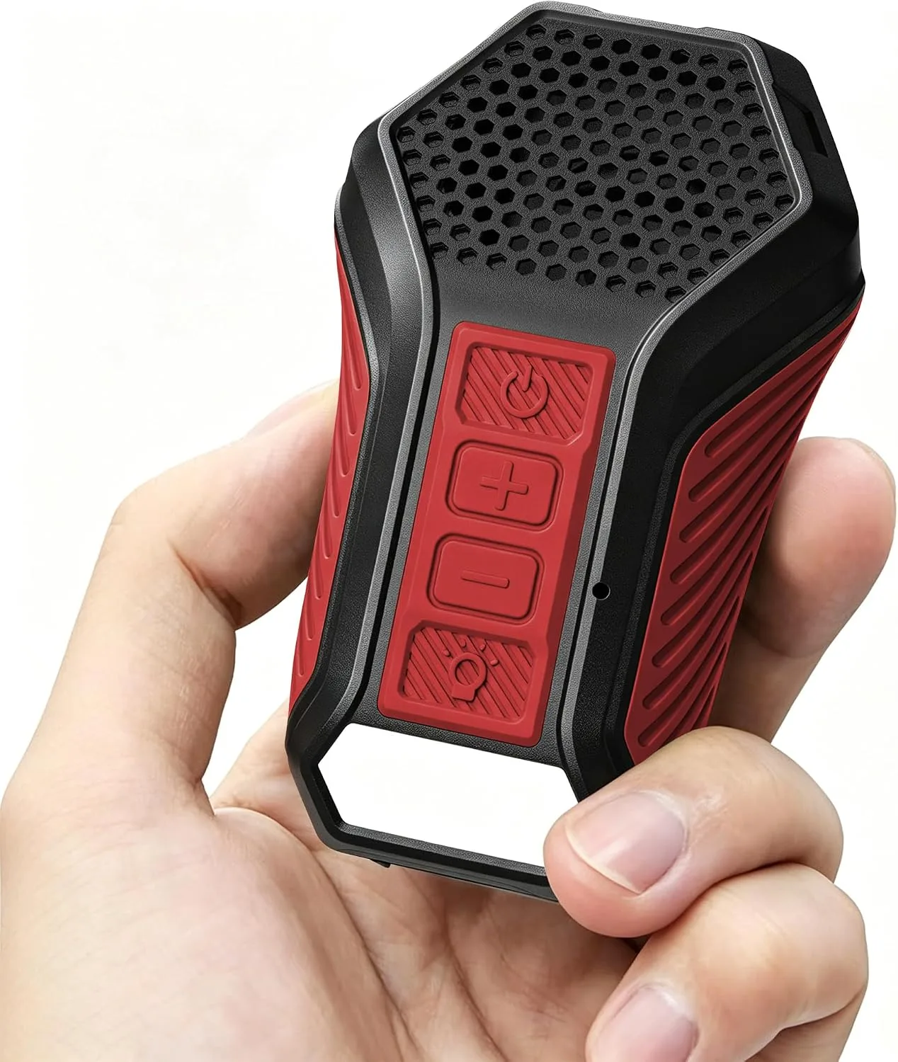 Clip-on Wearable Bluetooth Speaker, Built-in Mic, Light & Warn Lamp