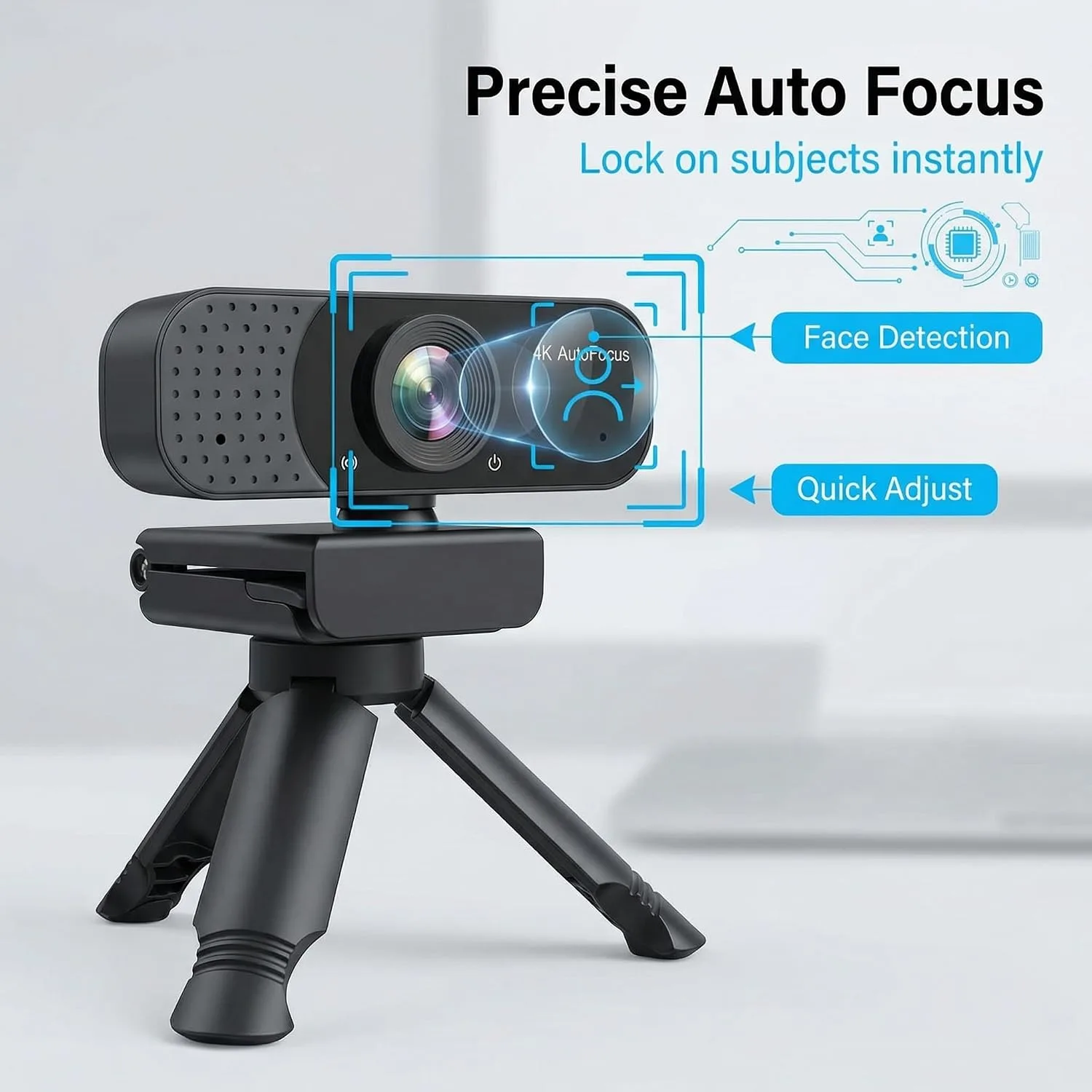 Gohero 4K Webcam with Dual PDAF Autofocus & Auto Light Correction