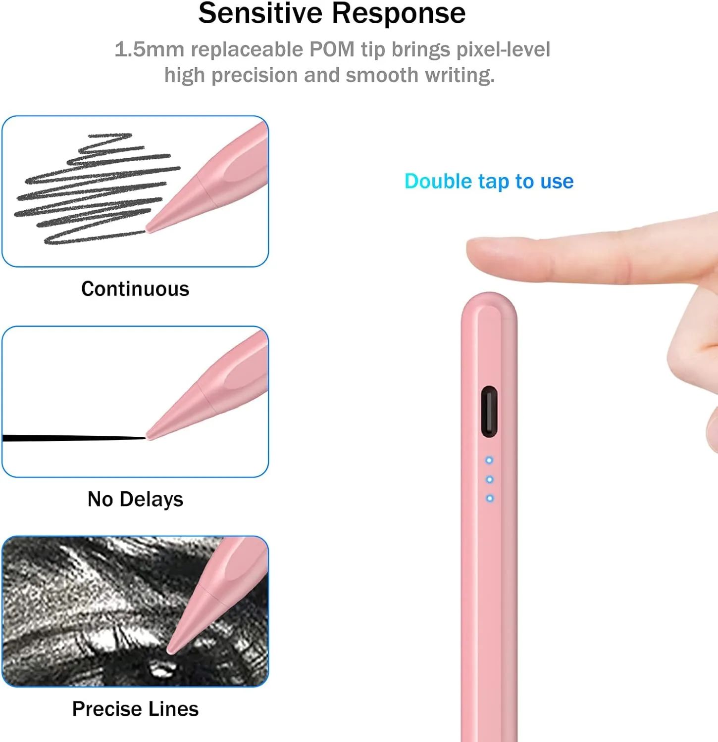 Cisteen Stylus Pen for iPad 2026-2018 with Faster Charge,Tilt Sensor Pencil Compatible with iPad 10/9/8/7/6,11th A16,Air 11/13 M2/M3/M4,Pro 11/13 M4/M5,Pro 12.9",Air 5/4/3,Mini 7/6/5