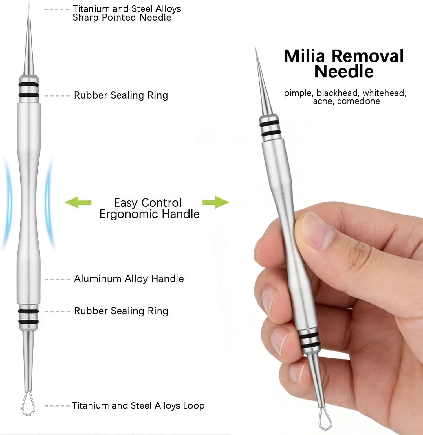 SGNEKOO Professional Milia and Blackhead Remover Tool Kit