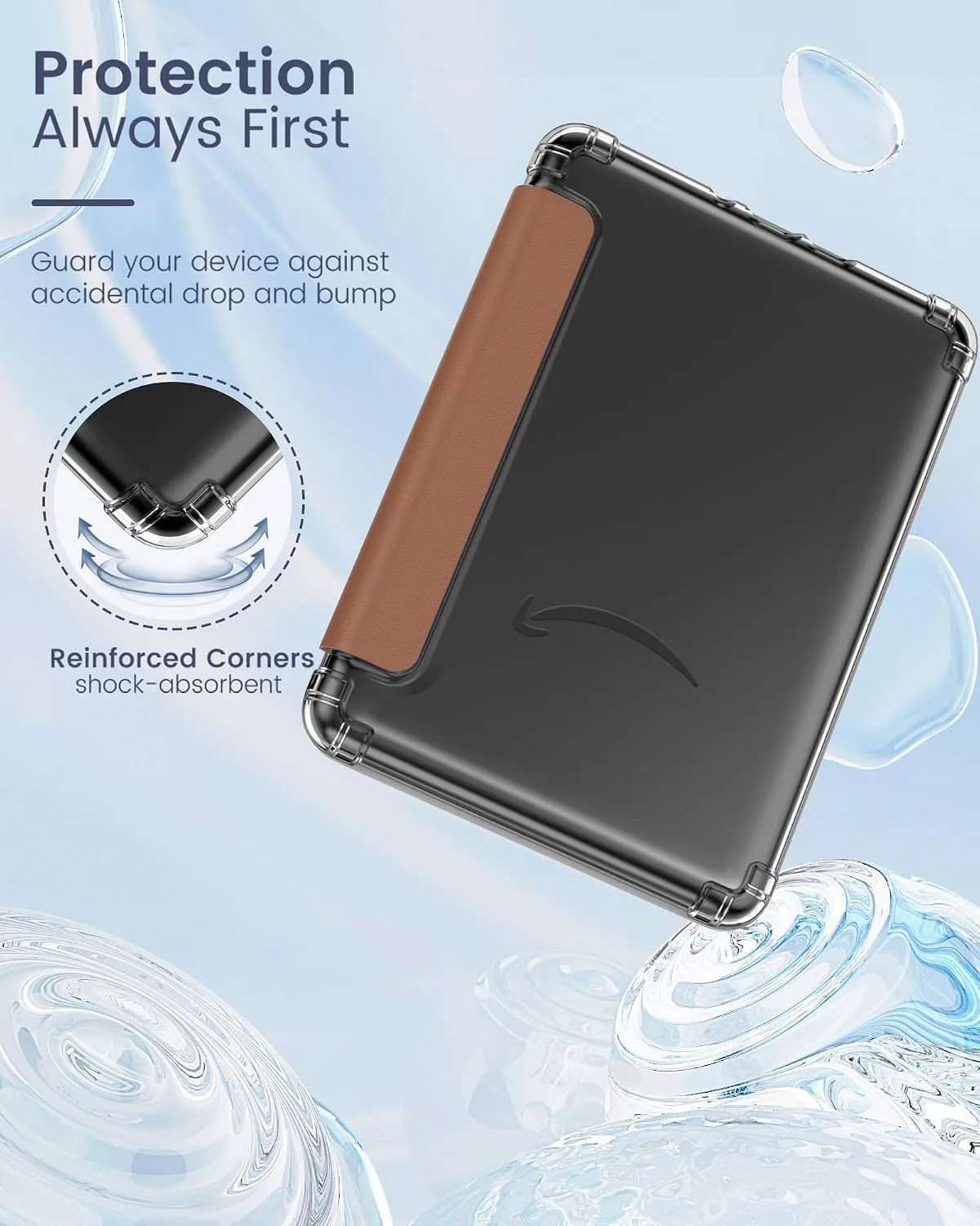 MoKo Case for Kindle Paperwhite 12th Gen & Colorsoft 2024, Brown