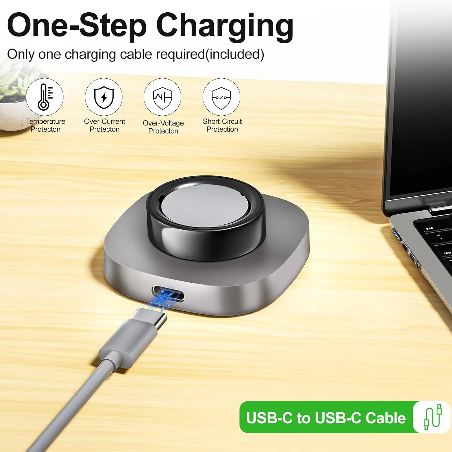 Compatible with Aura-Ring Gen 4 Charger Size 7, Safe & Fast Charging Dock