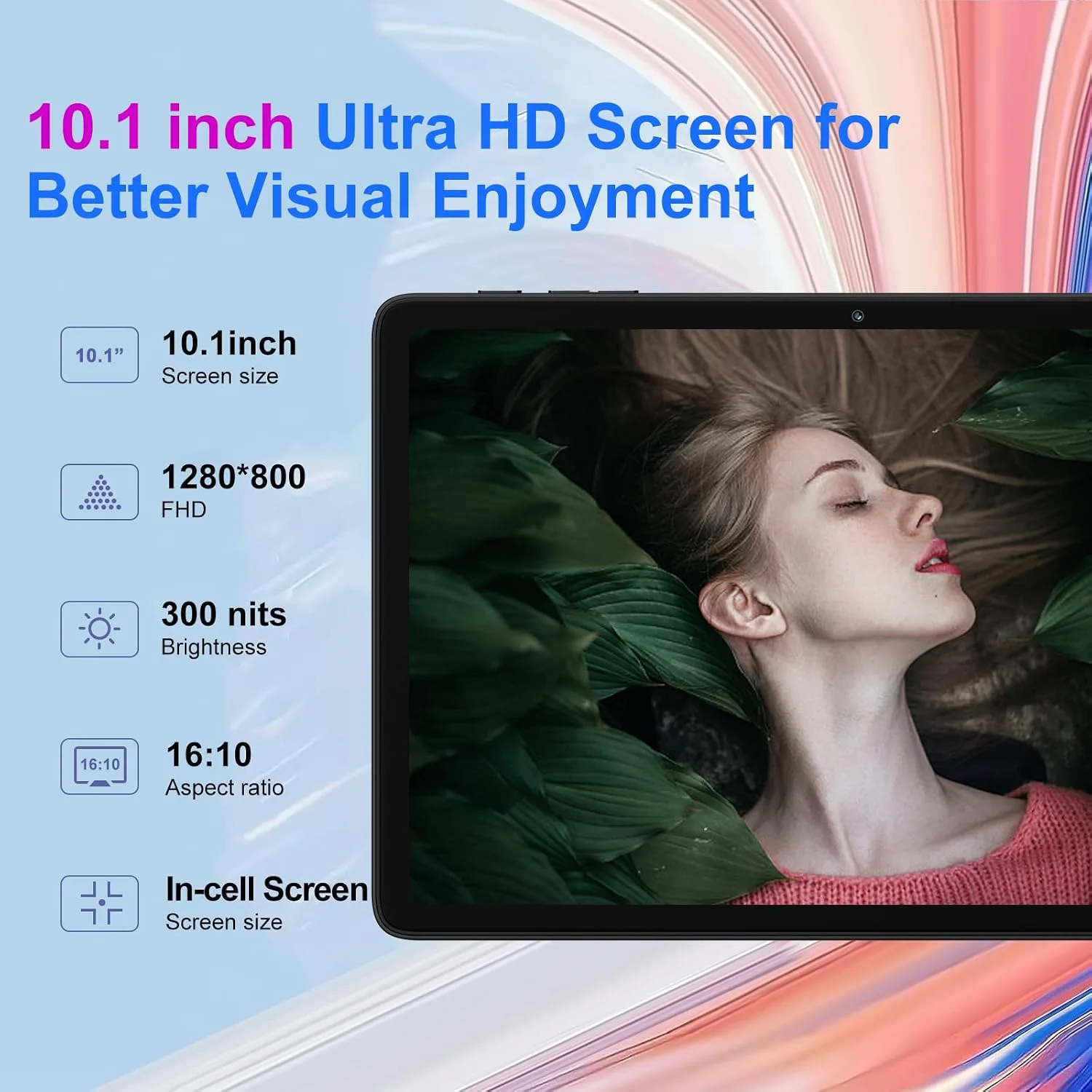 Tablet 10 inch Android 15 Tablets 30GB RAM 128GB ROM 1TB Expand, 8000mAh Octa-Core Tablets with Keyboard Mouse, HD IPS Display, Gemini AI, GPS, 5G WiFi, Widevine L1, Split-Screen - Metal Black