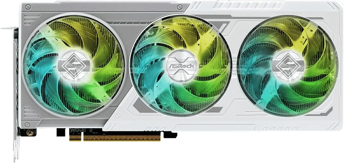 ASRock Radeon RX 9060 XT Steel Legend 8GB GDDR6 OC Graphics Card | 3320 MHz Boost | Triple Fan | 0dB Cooling | Metal Backplate | PCIe 5.0 | DisplayPort 2.1a, HDMI 2.1b