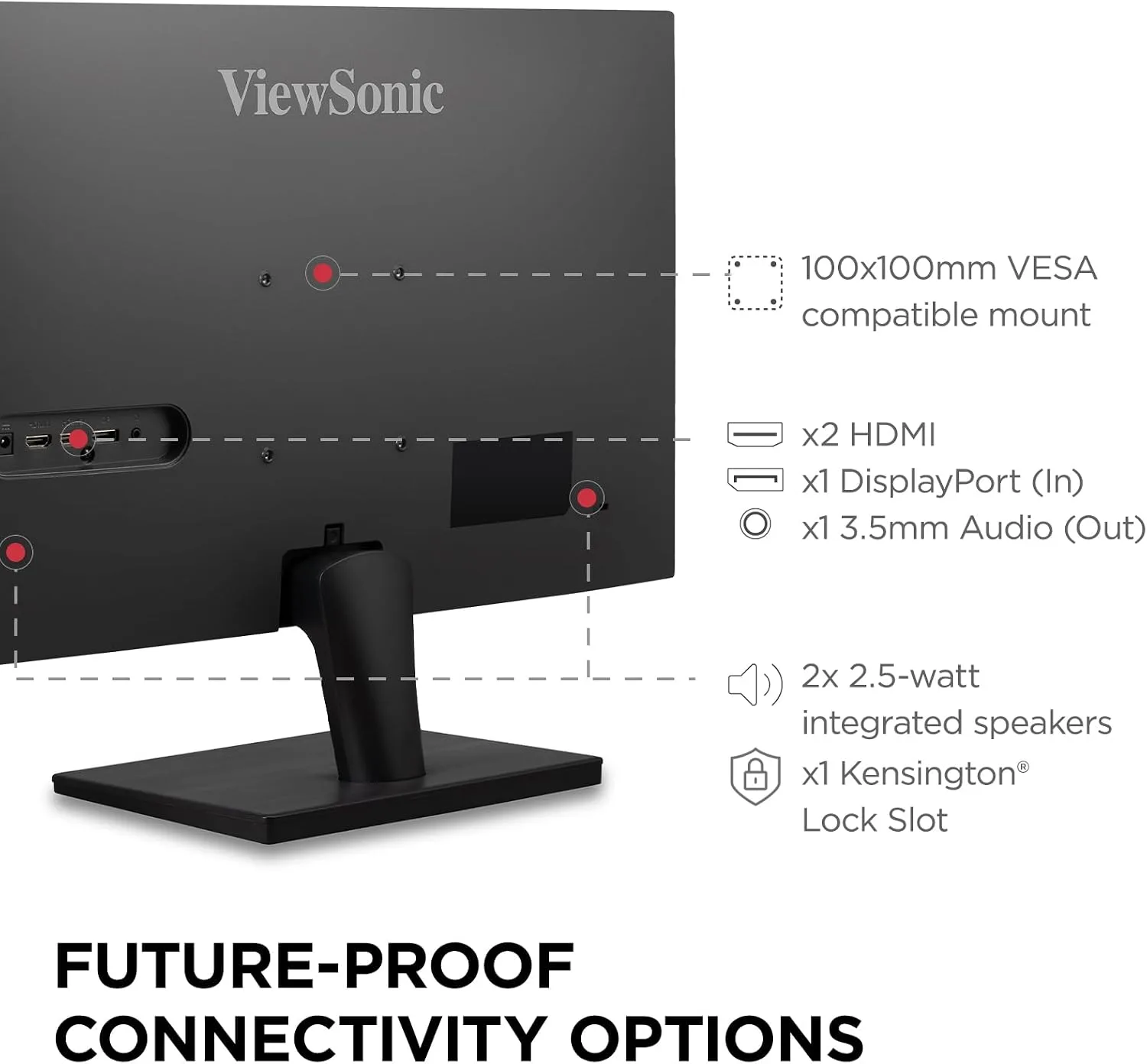 ViewSonic VS2725-2K 27 Inch 1440p Computer Monitor, QHD 100Hz Display