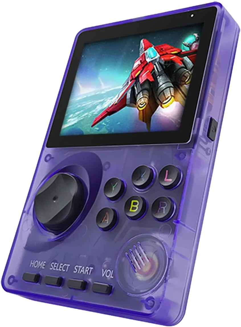 16 Bit Video Game Console for Kids Adults，2.8-inch Super Wide Lcb Preloaded 100 HD Handheld Game Console Seniors Electronic Game Player (Purple)