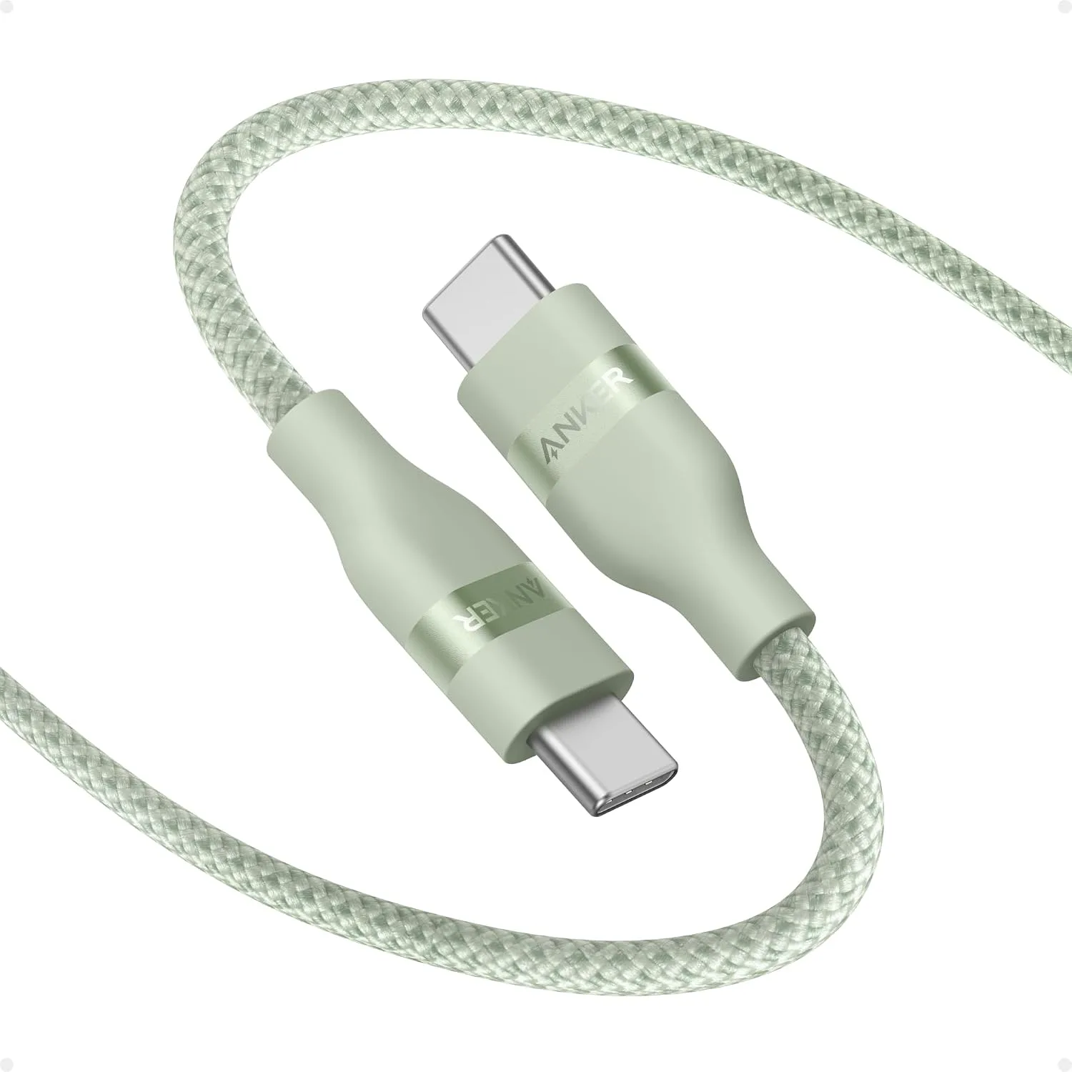 Anker Nano USB C to USB C Cable, 240W Fast Charging Cable (Green, 6ft)