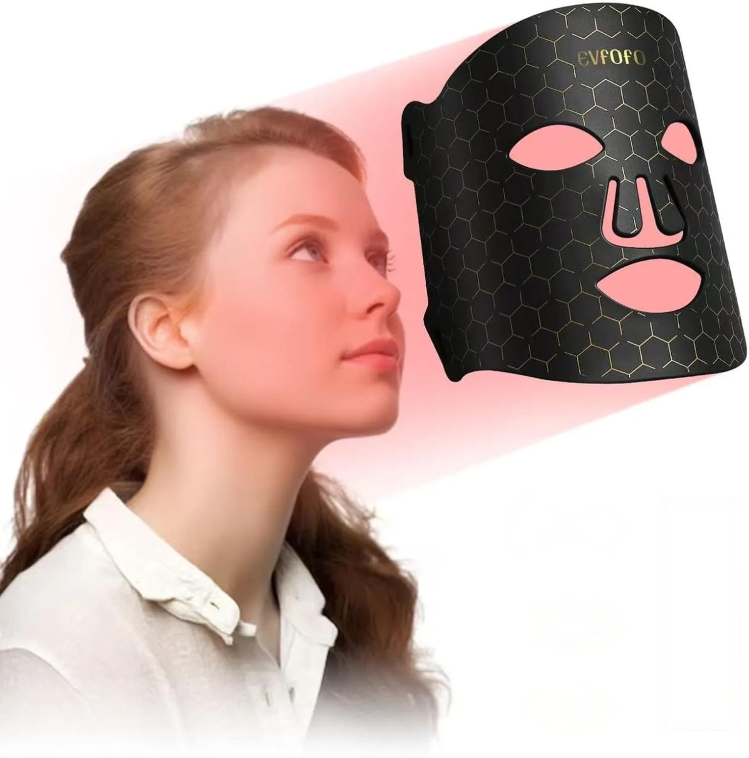 EVFOFO FDA-Cleared 850 NIR Red Light Therapy Mask for Face, Beauty Gift Set